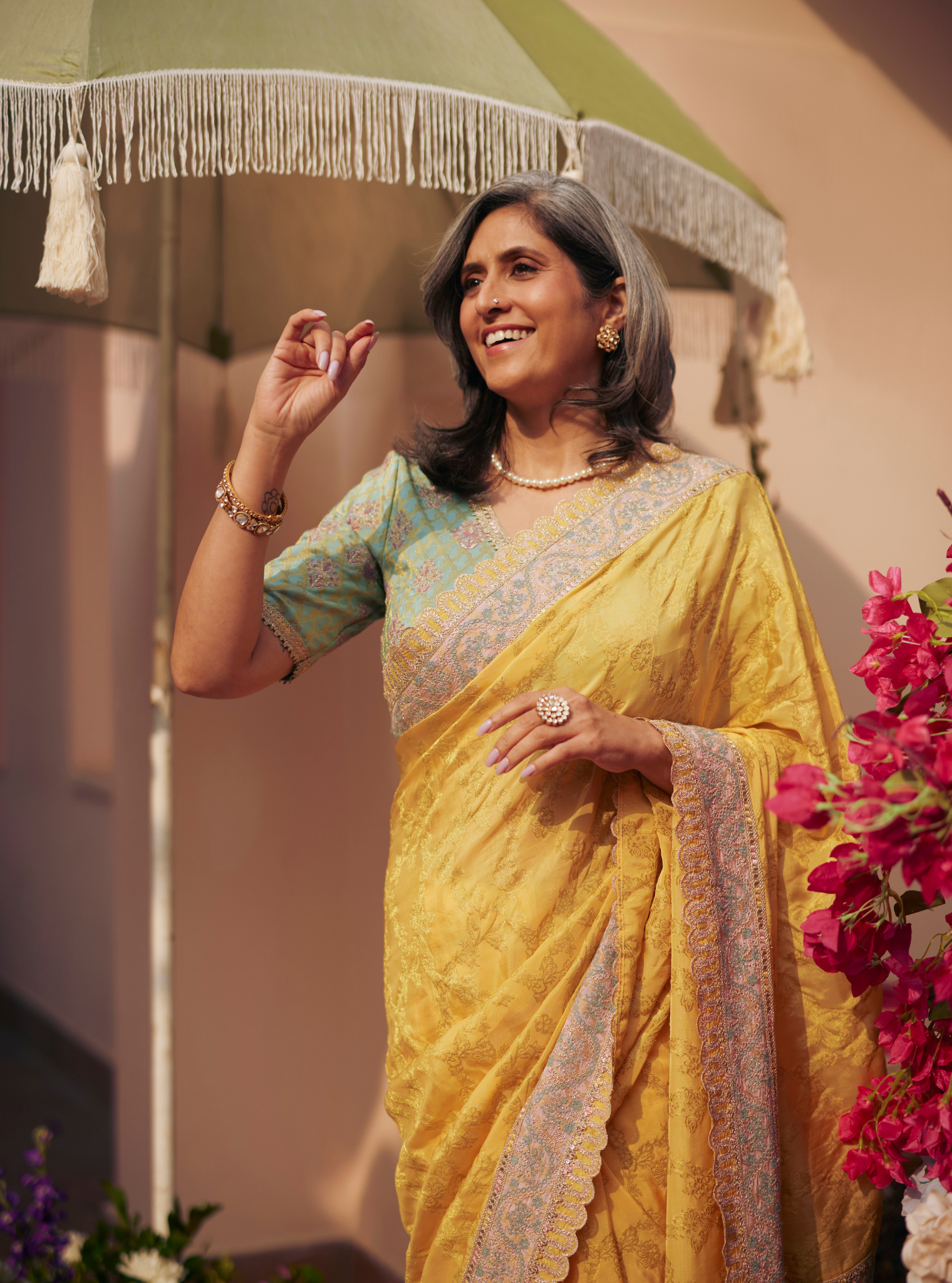 Chandrika Banarsi Mustard Saree