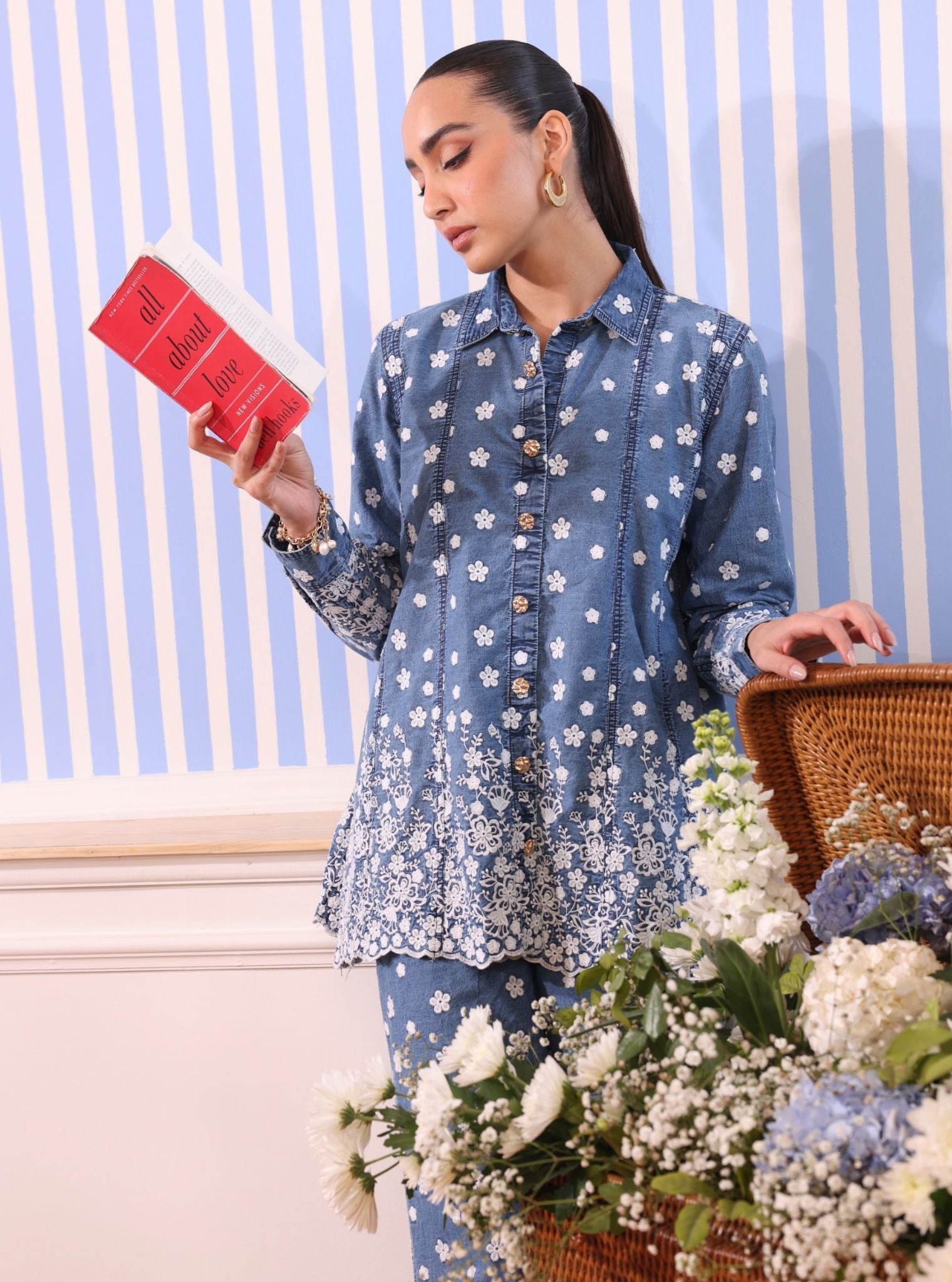 Mulmul Ronan Denim Shirt With Mulmul Ronan Denim Pant