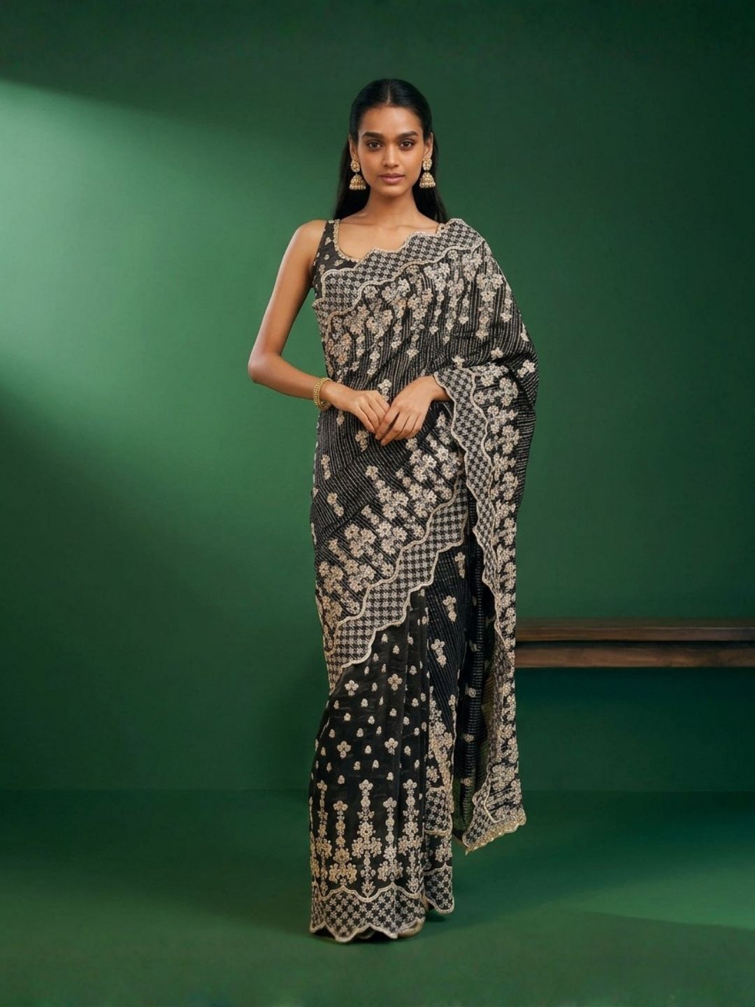 Khairiyat Banarsi + Royal Tissue Black Saree