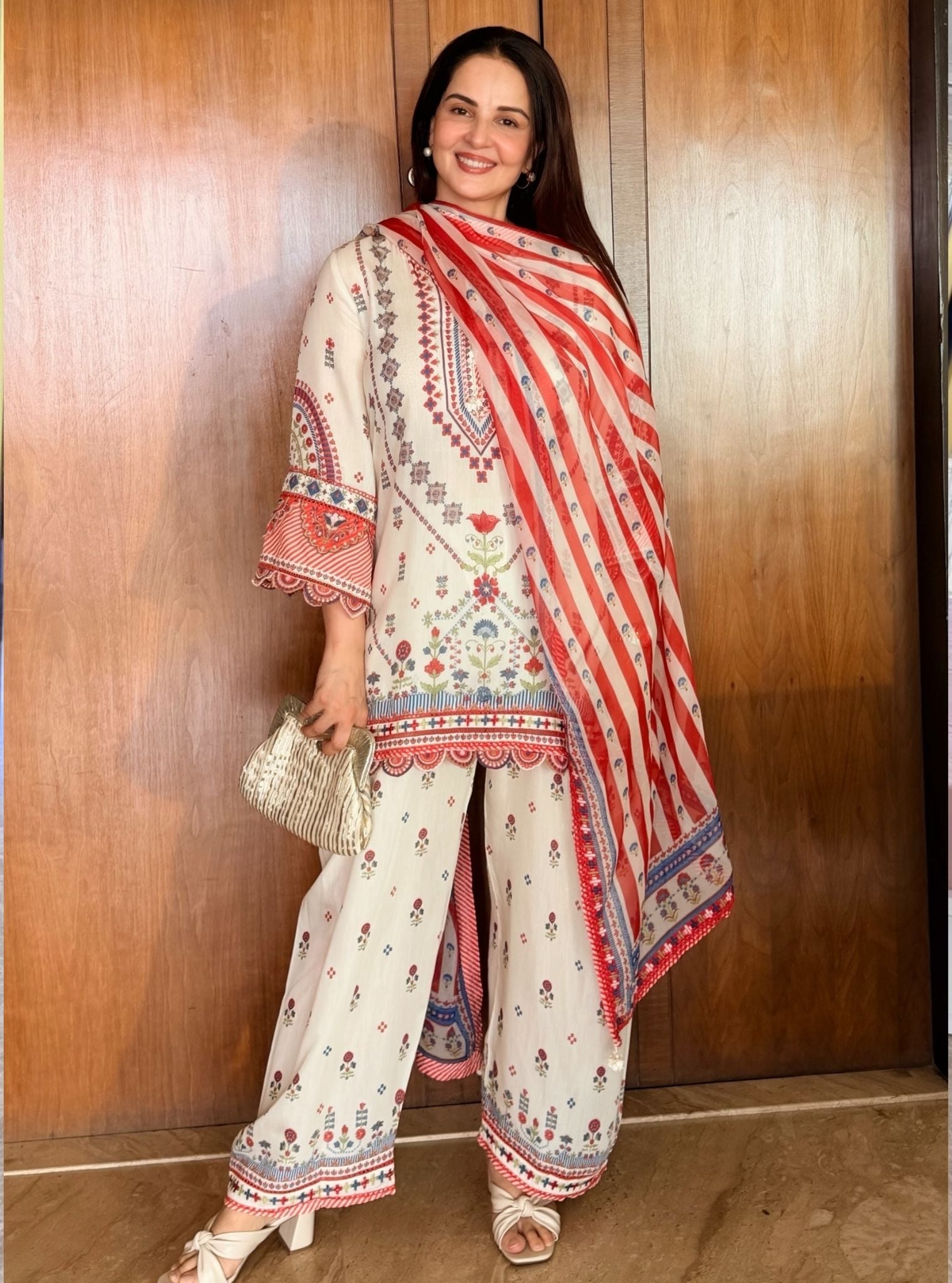 Ceya Lawn Printed Off White Kurta Set