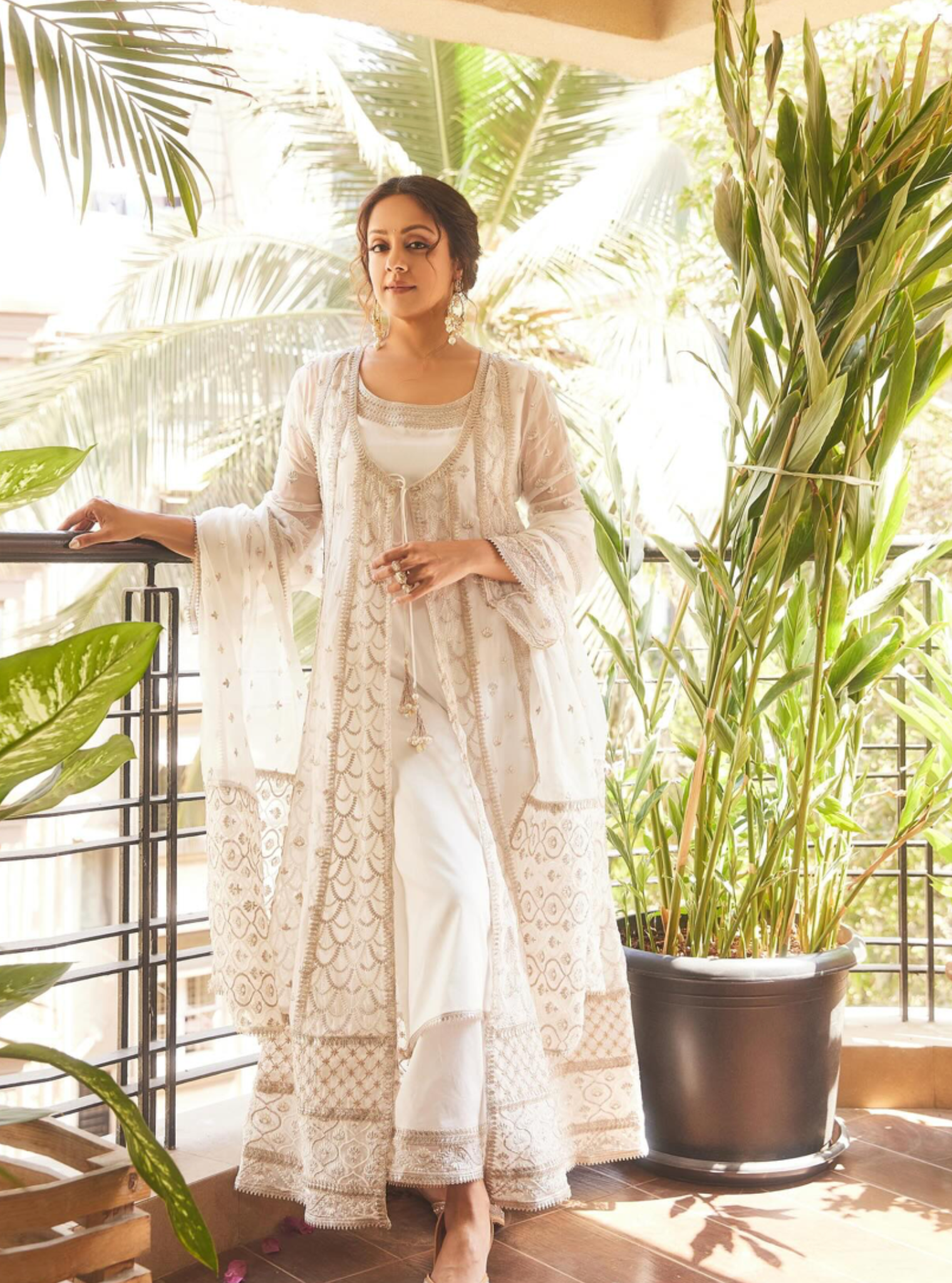 Dilruba Organza Off White Anarkali Kurta Set