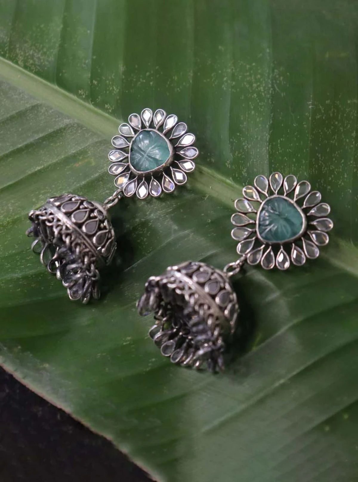 Pure Silver Nirvi Jhumka