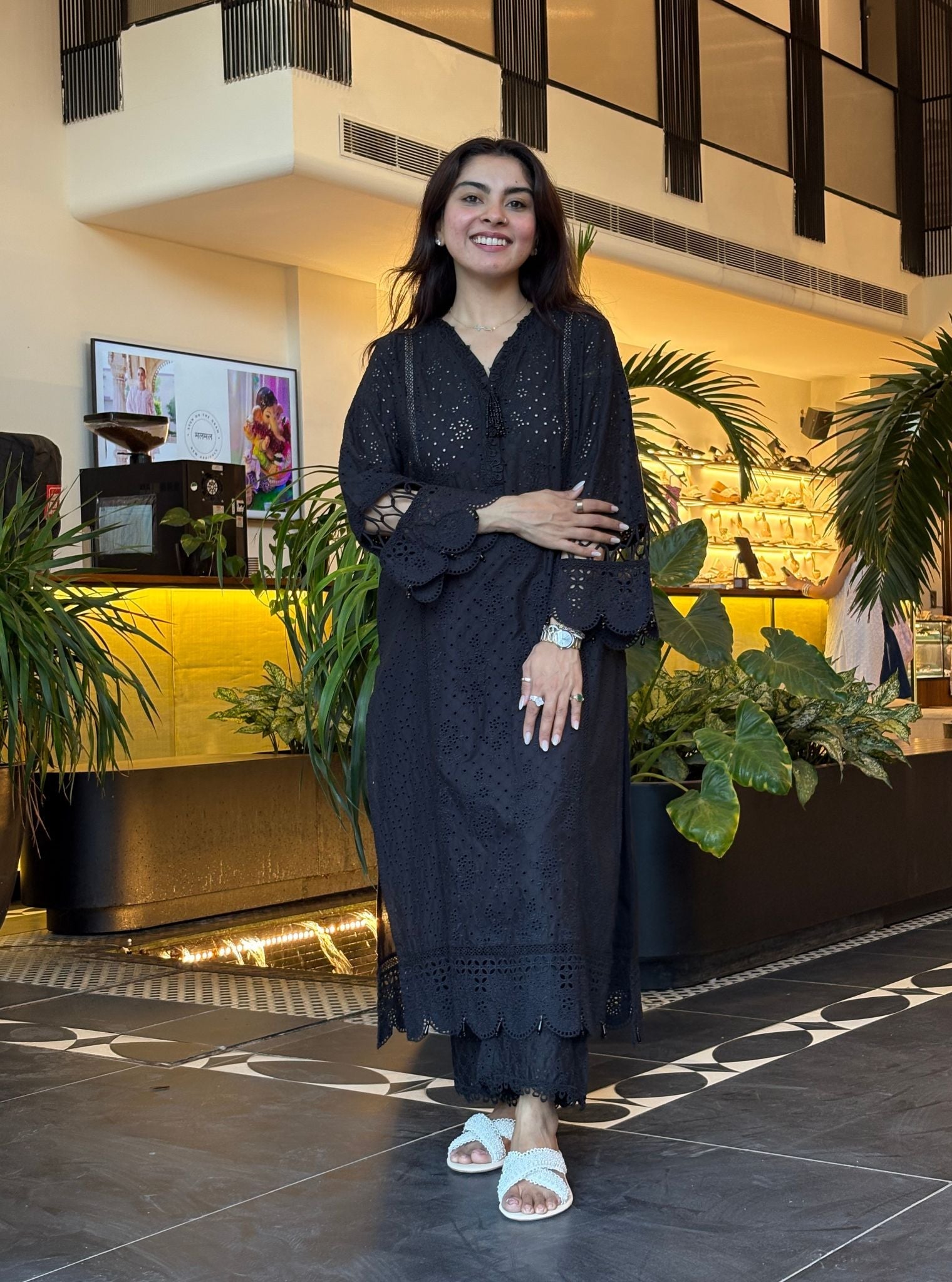 Aaira Supima Cotton Black Kurta Set