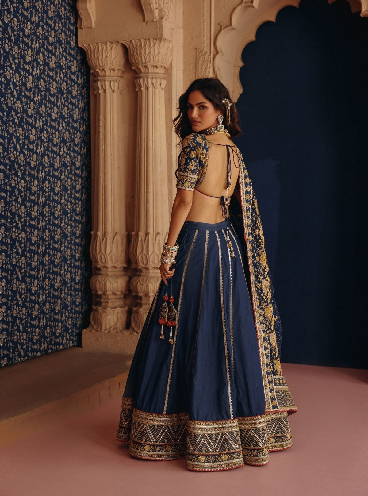 Tejal Denim Lehenga Set