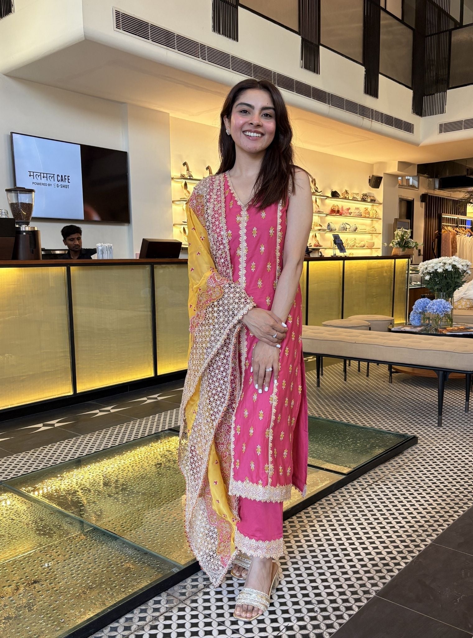 Fanaa Pima Satin Fuchsia Kurta Set