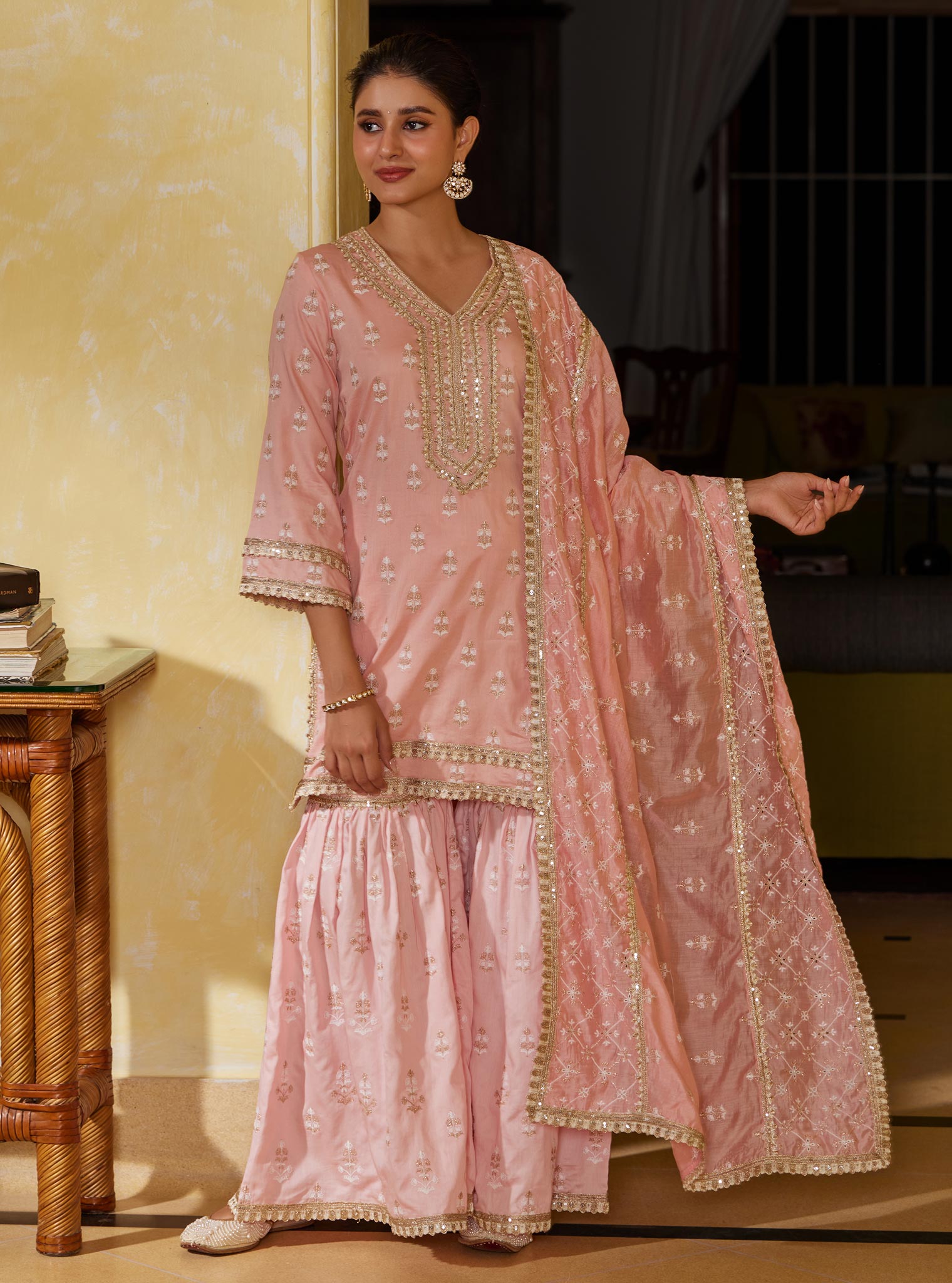 Sama Pima Pink Kurta Set