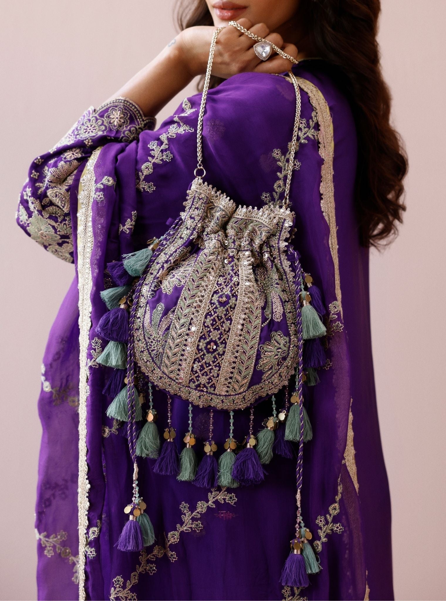 Mulmul Bellflower Purple Bag