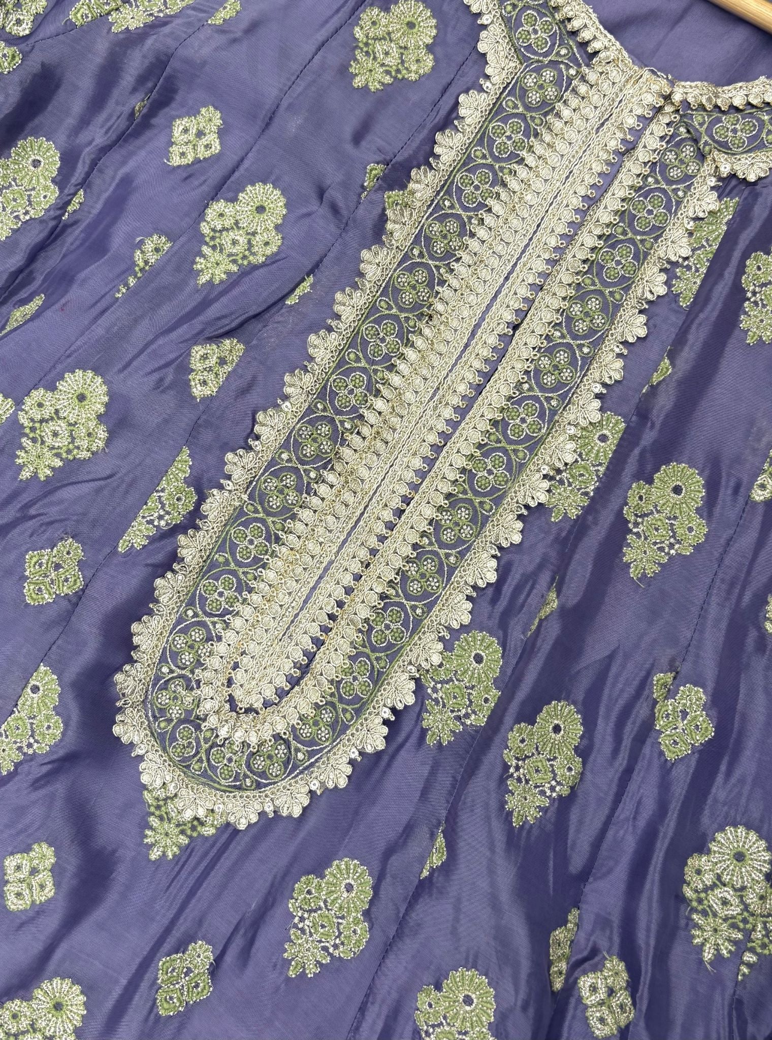 Tarana Viscose Glass Organza Luxe Violet Kurta Set