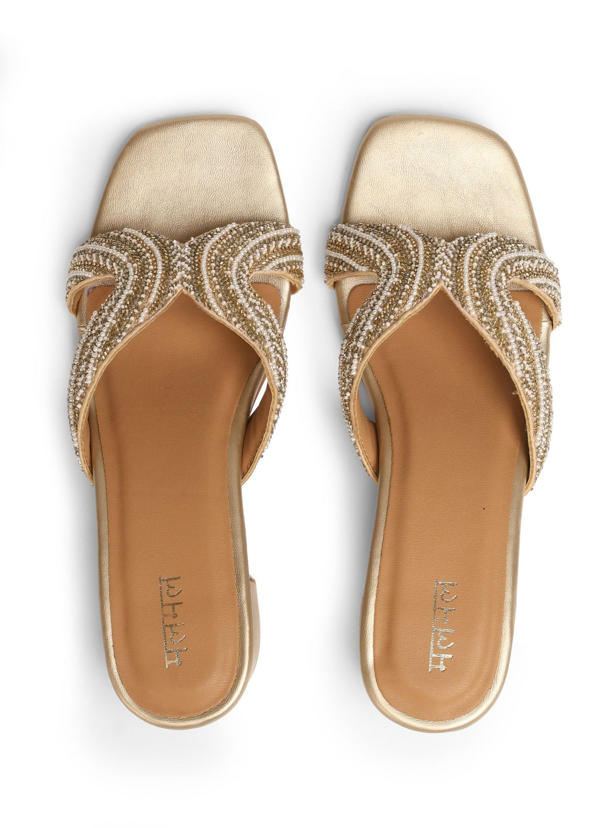 Molten Gold Vegan Block Heel