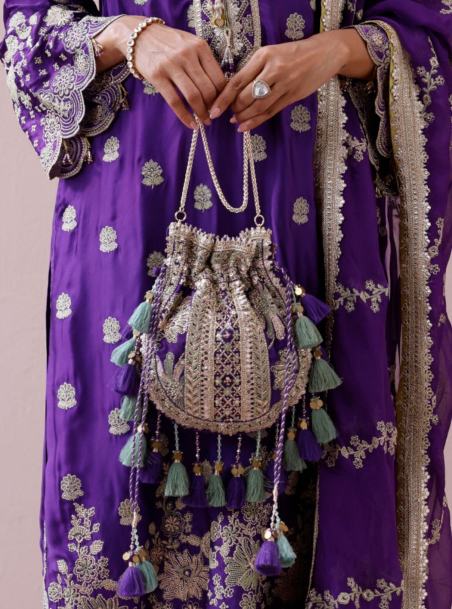 Mulmul Bellflower Purple Bag