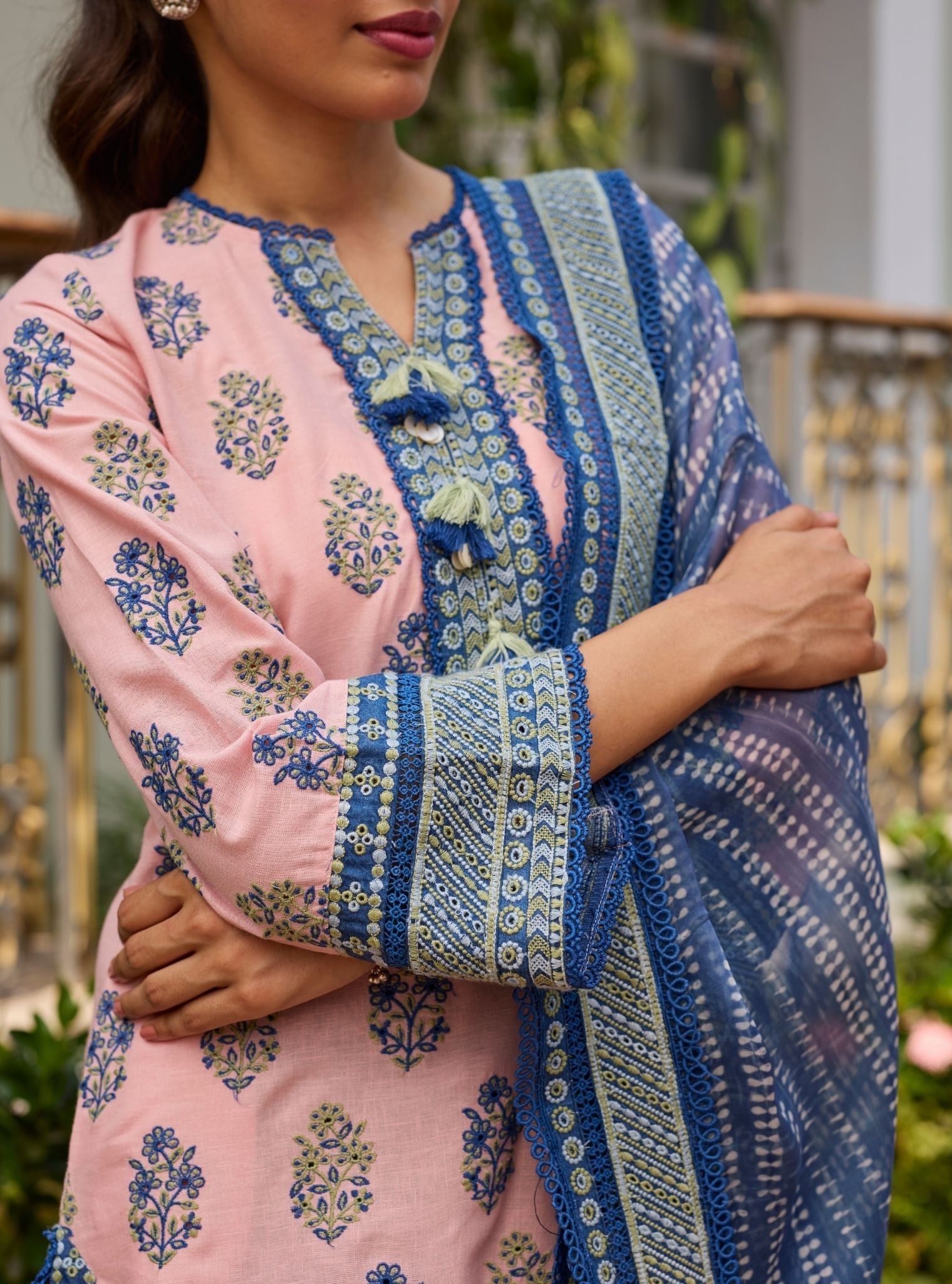 Rano Linen Pink Short Kurta Set