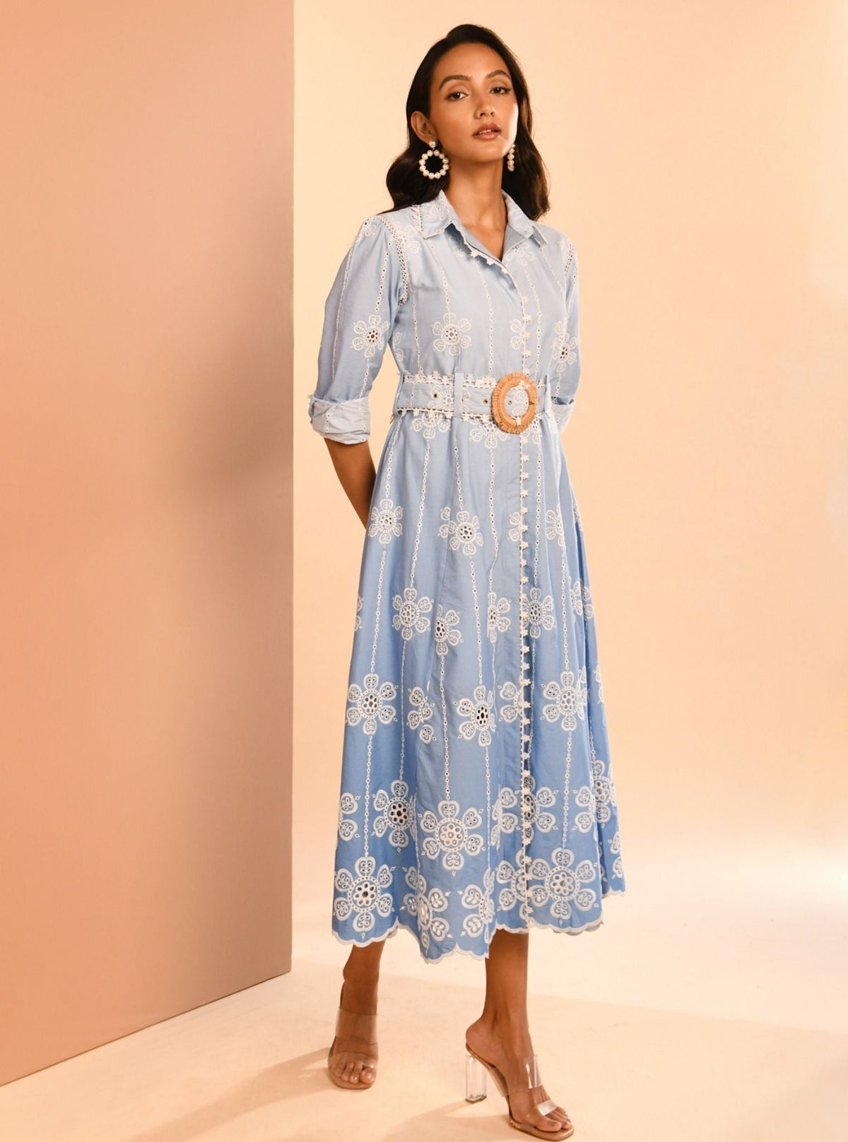 Meg Ombre Supima Cotton Blue Dress