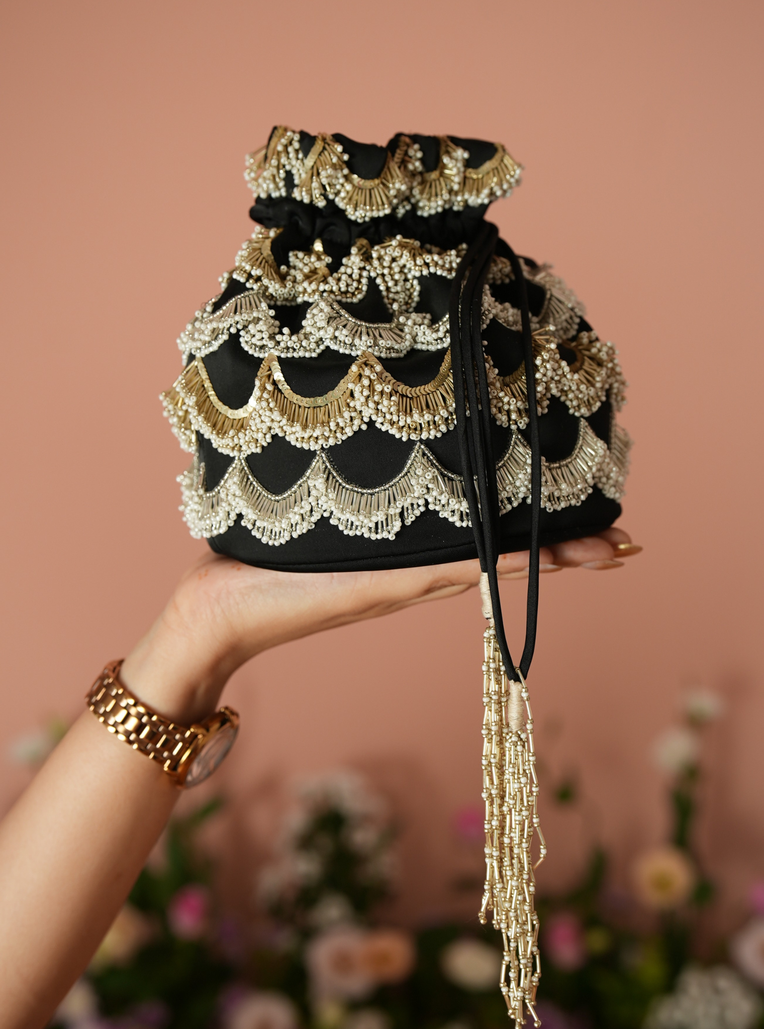 Ameera Black Potli Bag