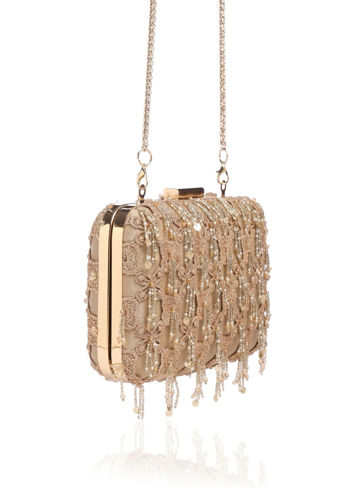 Got Lucky Gold Clutch Bag