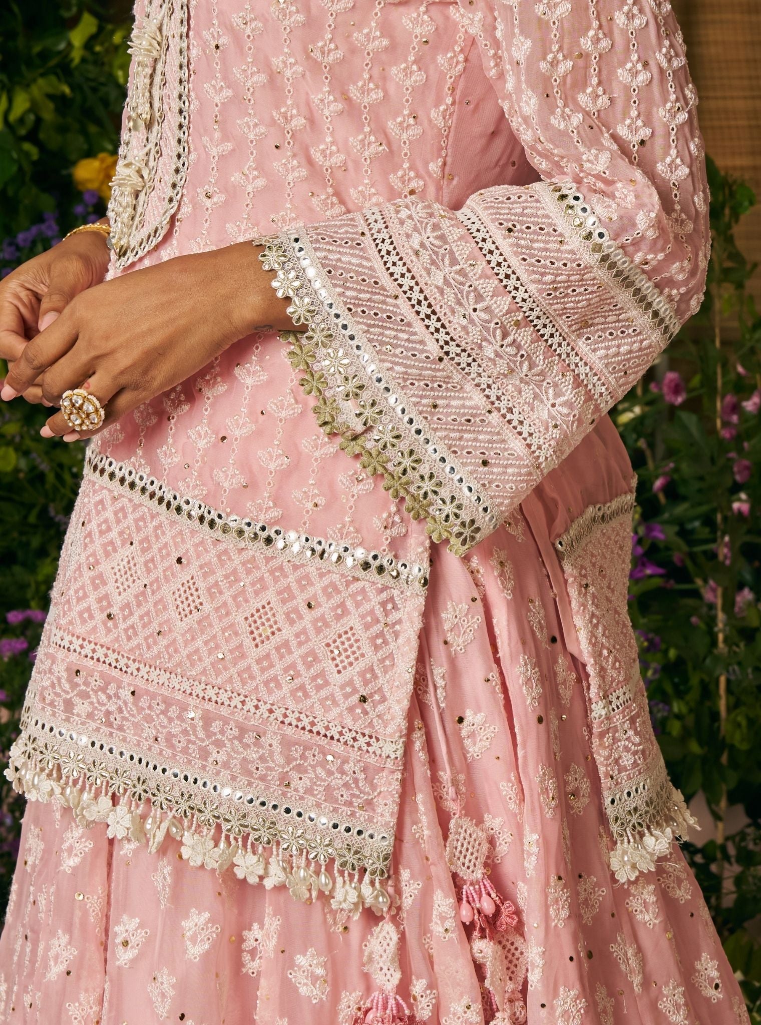 Kilol Organza Pink Kurta Set
