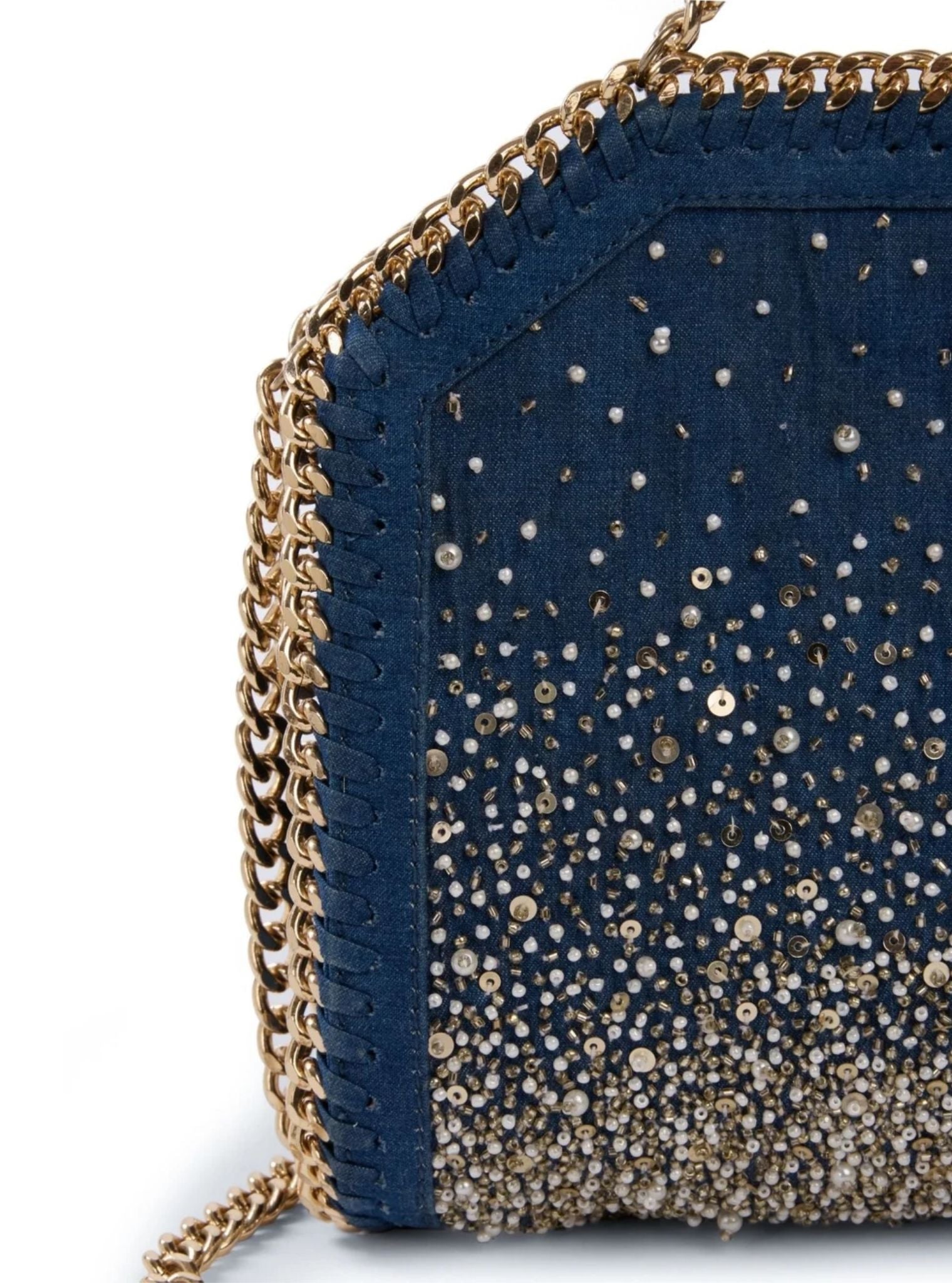 Denim Disco Hand Embroidered Sling Bag