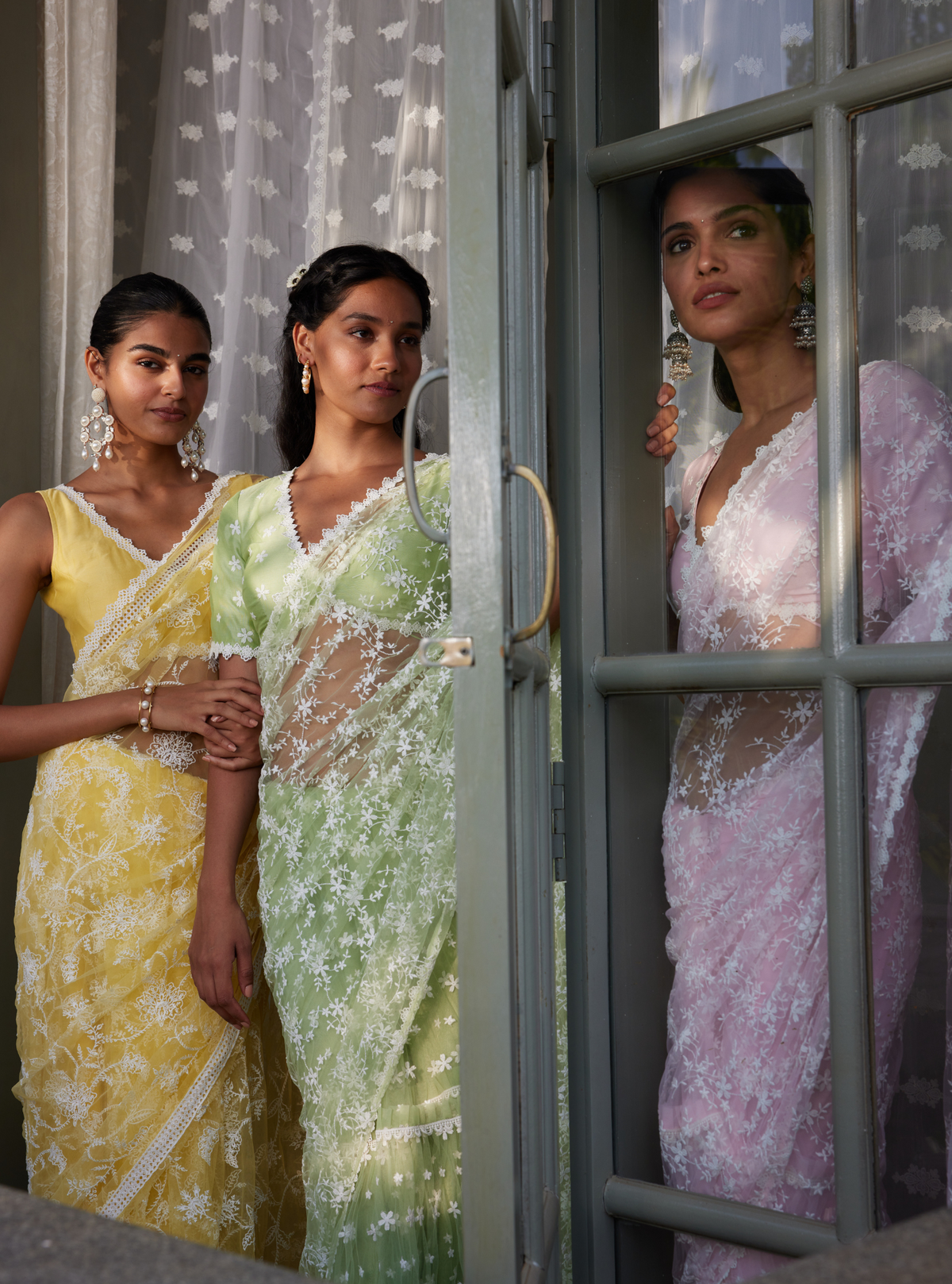 Mayna Net Green Saree