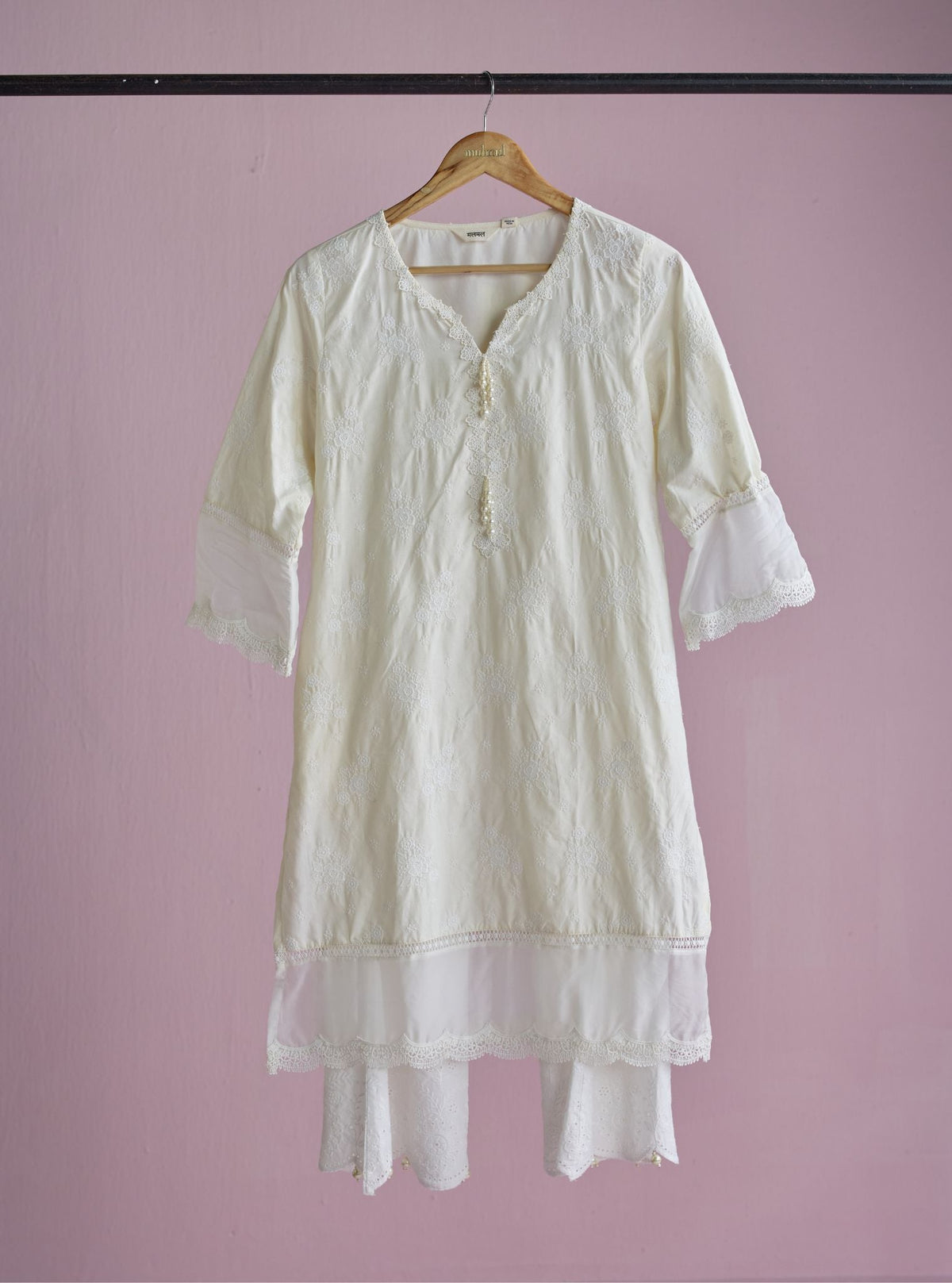 Emmie Supima Cotton Off White Kurta Set