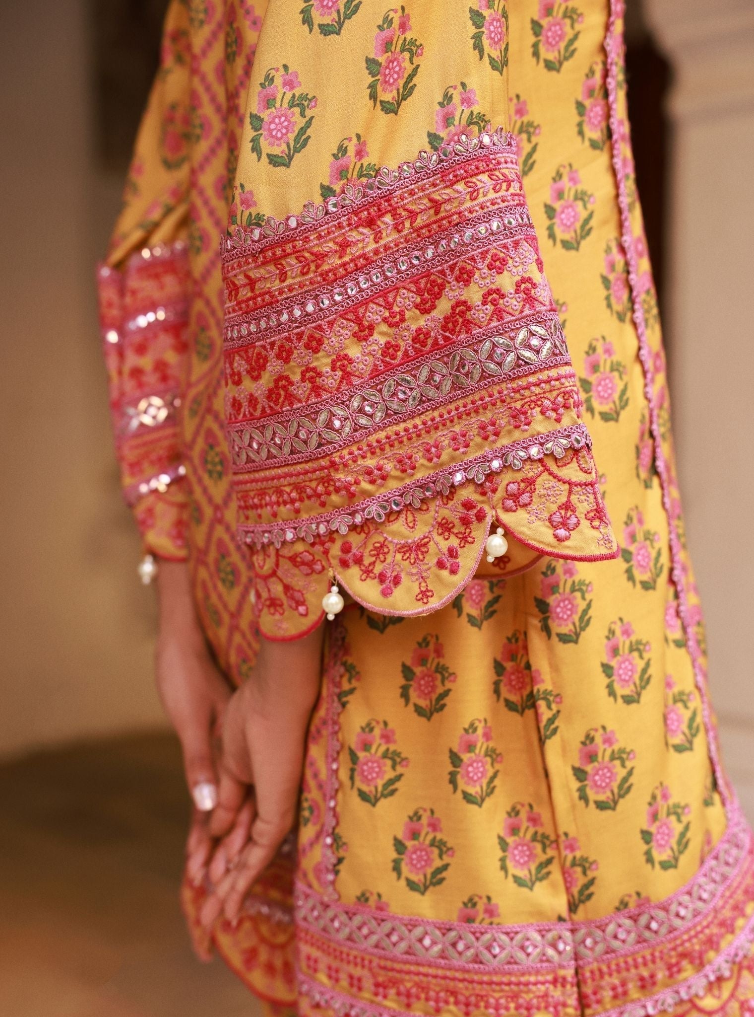 Kalari Mustard Lawn Kurta Set