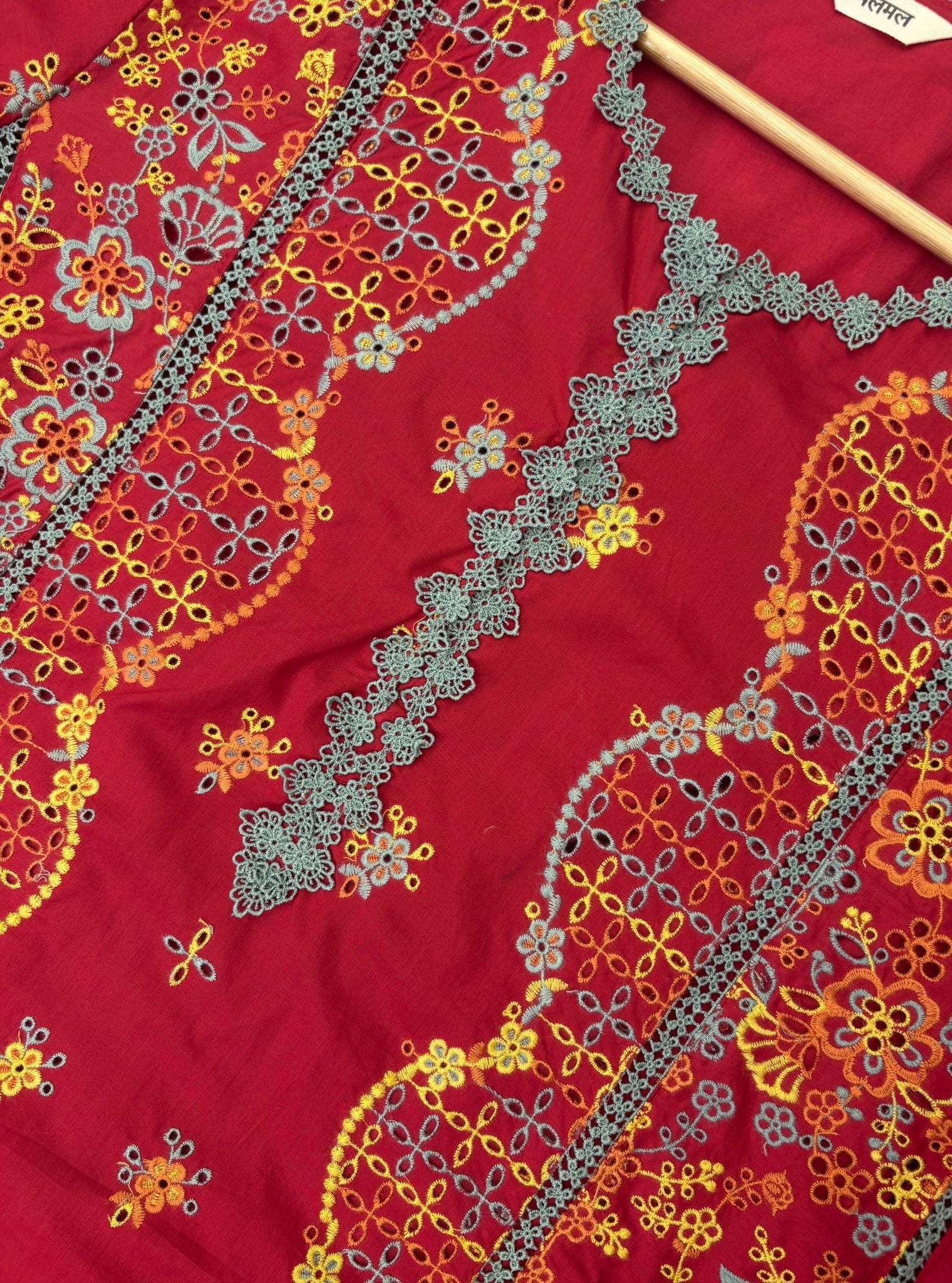 Risa Supima Cotton Red Kurta Set