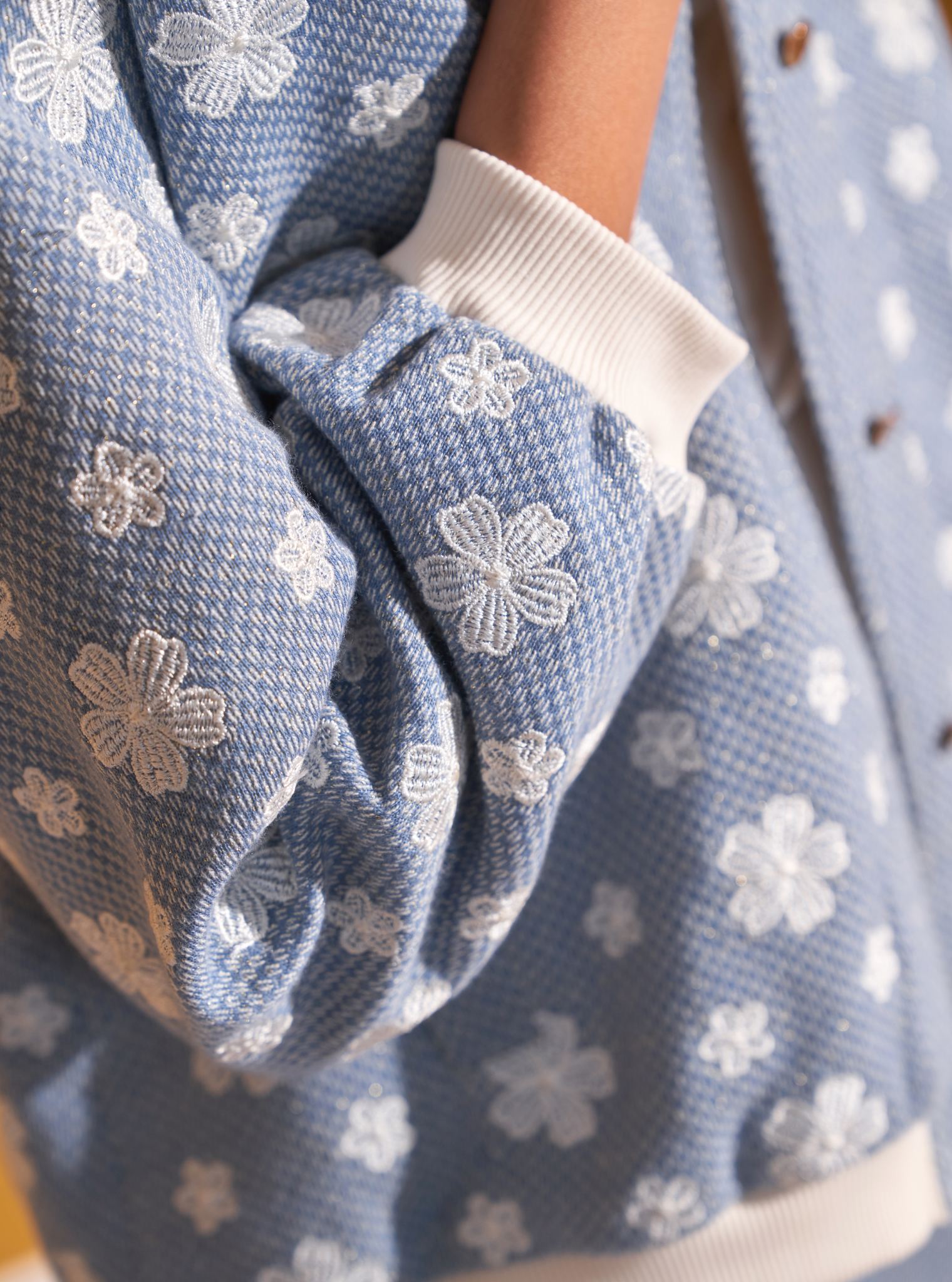 Edith Lurex Knit Blue Jacket