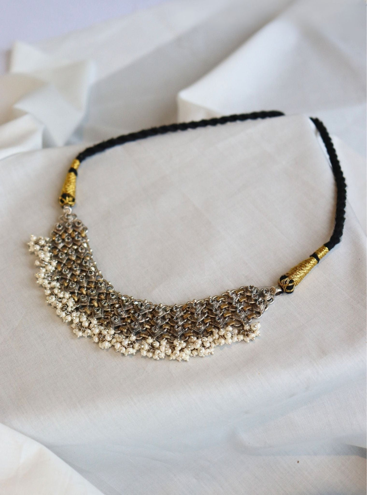 Pure Silver Aalok Necklace