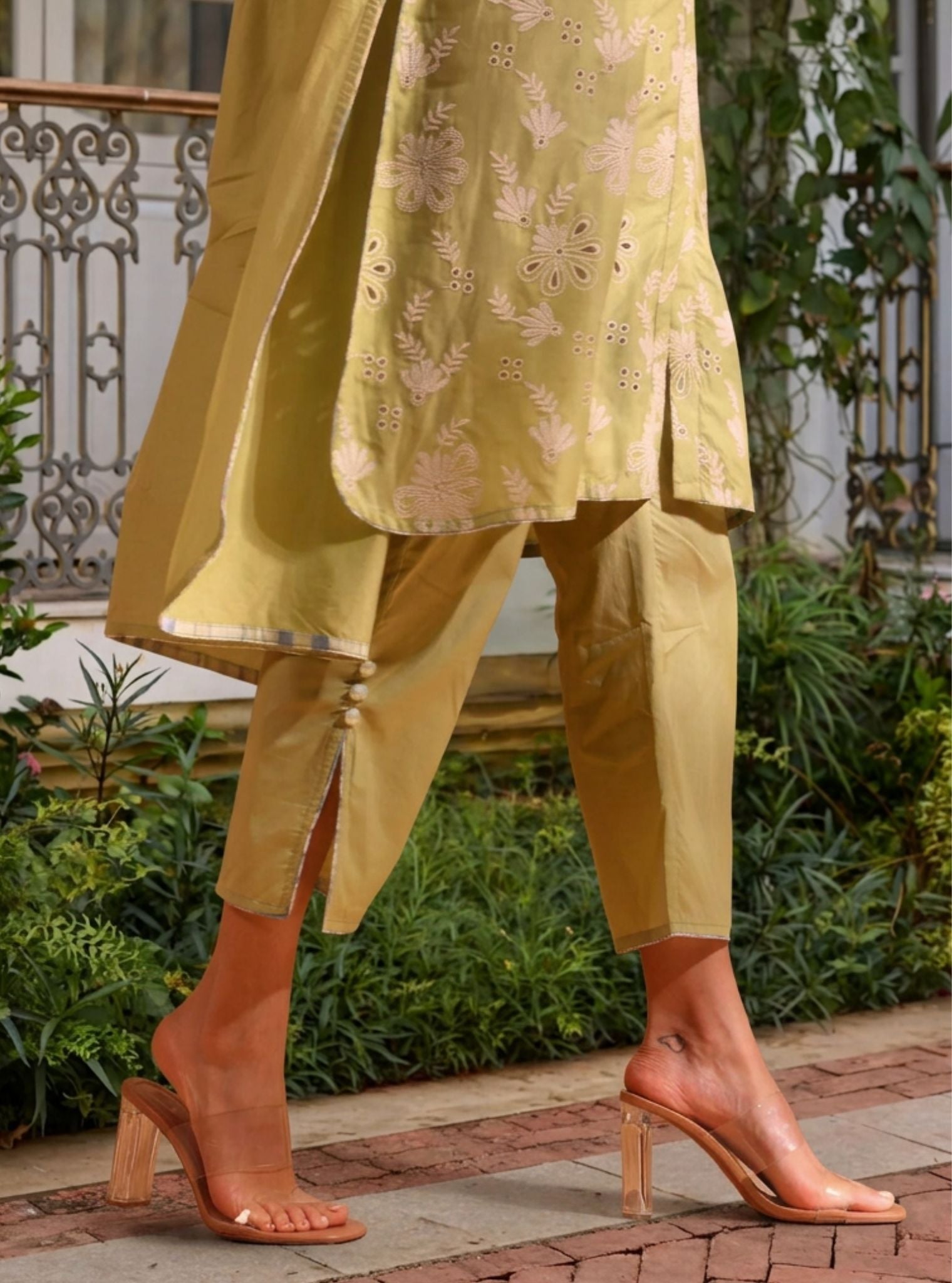 Niva Supima Cotton Green Long Co-ord Set