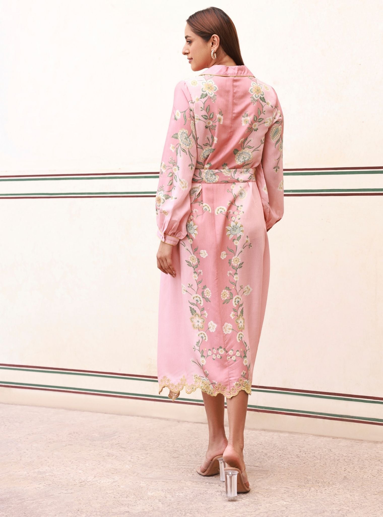 Mulmul Lawn Printed Ilona Pink Dress