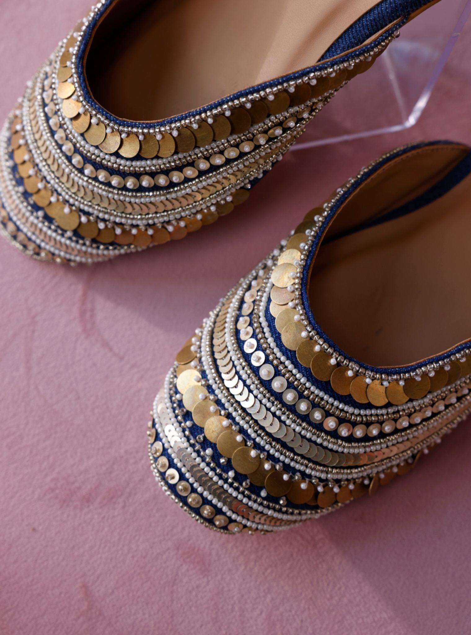 Indigo Denim Mule Sandal