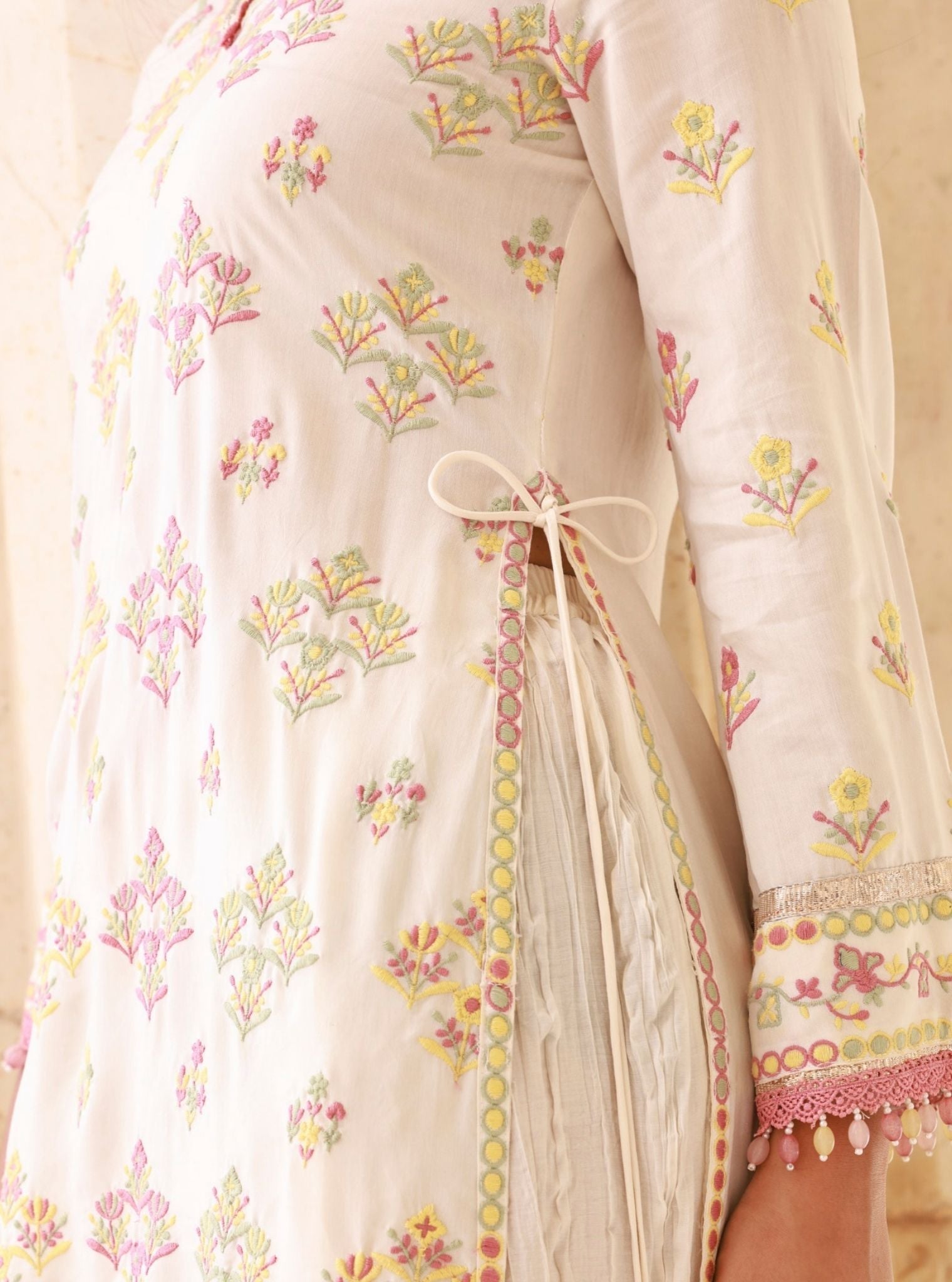 Anekya Lawn Off White Sharara Set