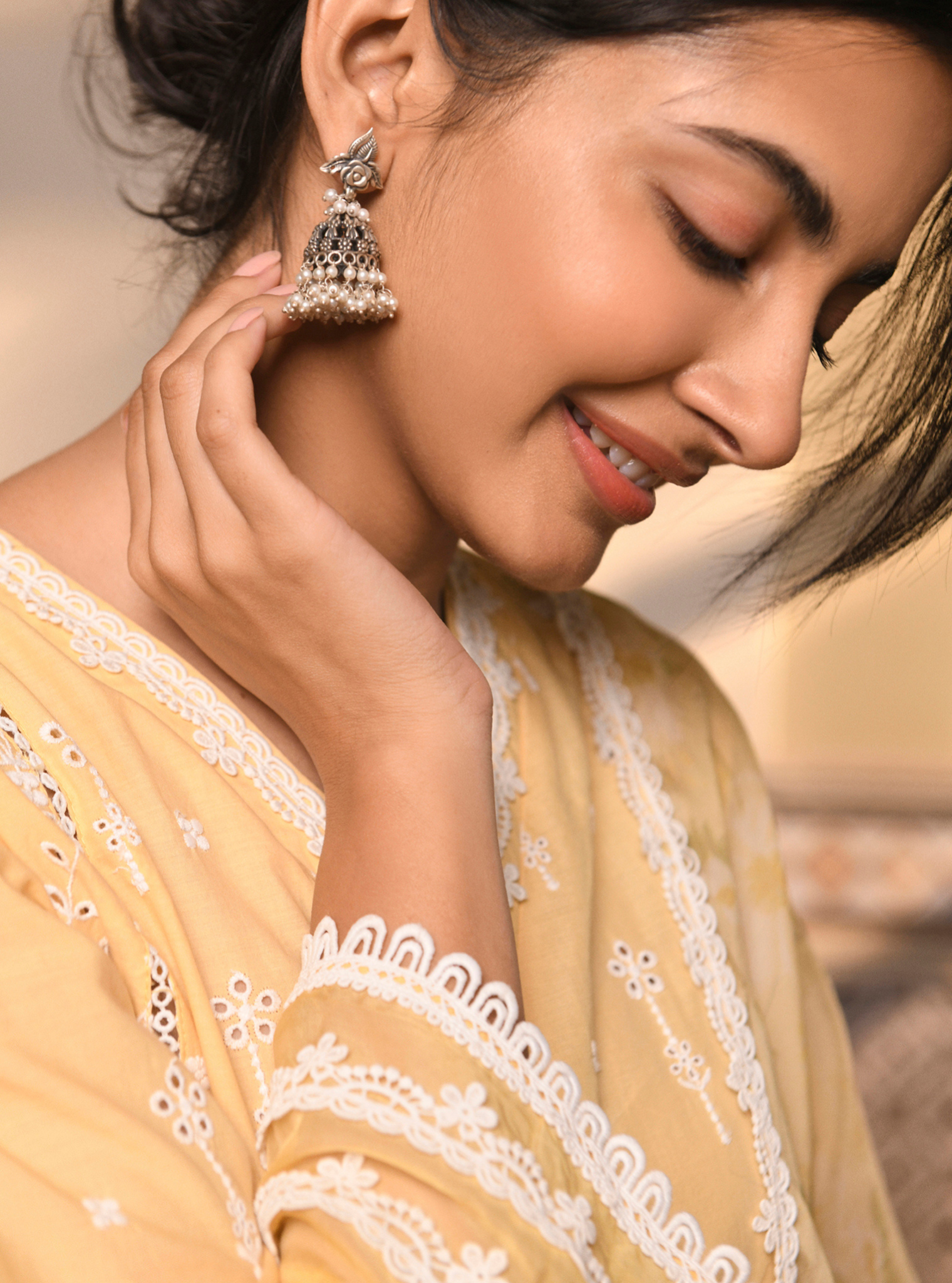 Pure Silver Valli Jhumki