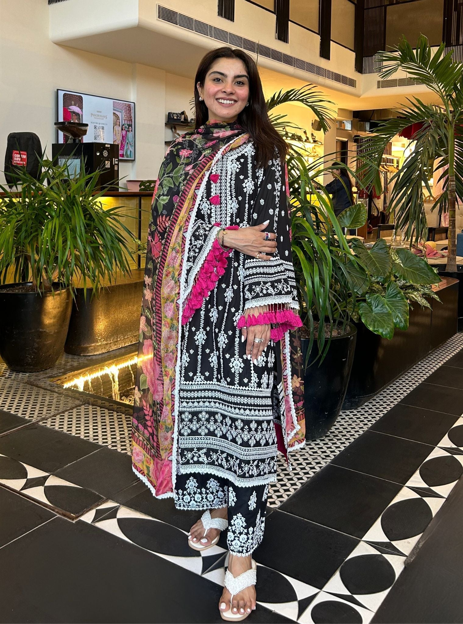 Lomeya Supima Cotton Black Kurta Set