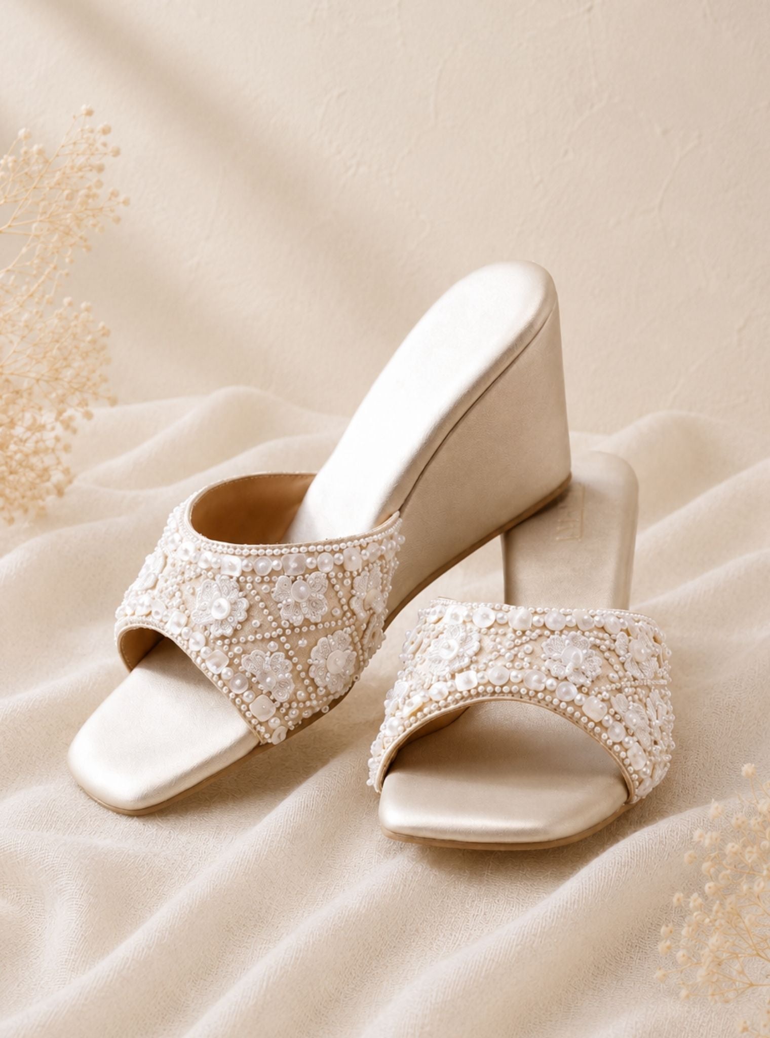 Carnation Light Gold Wedge Heel