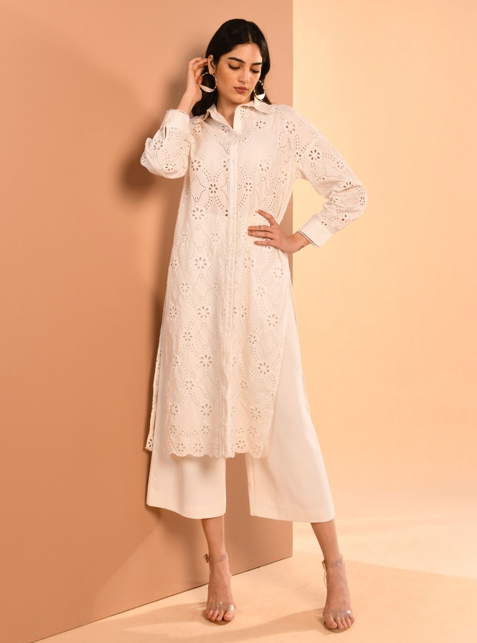 Trix Iconic Supima Cotton White Long Shirt