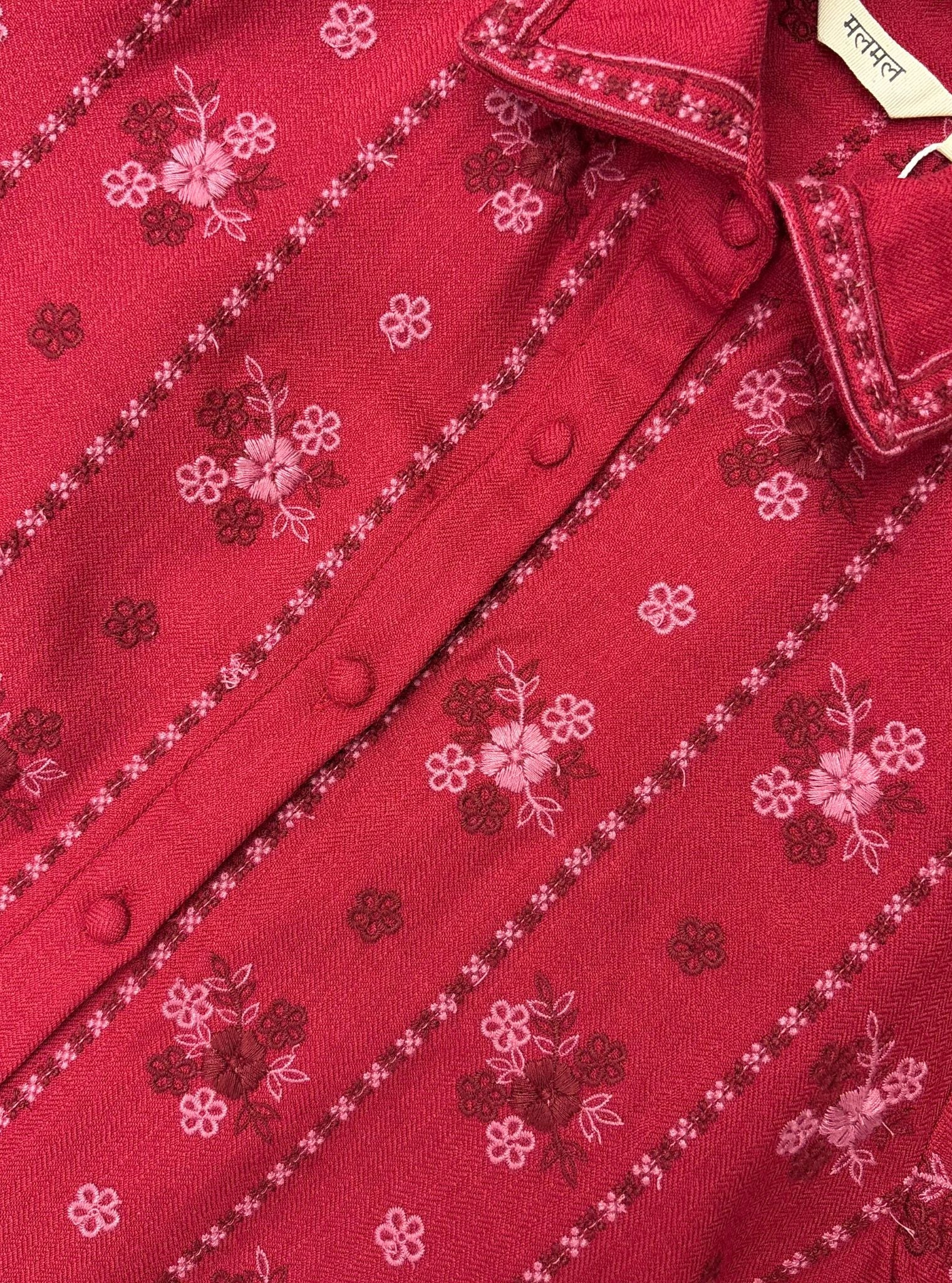 Norah Wool Wine Shirt Set