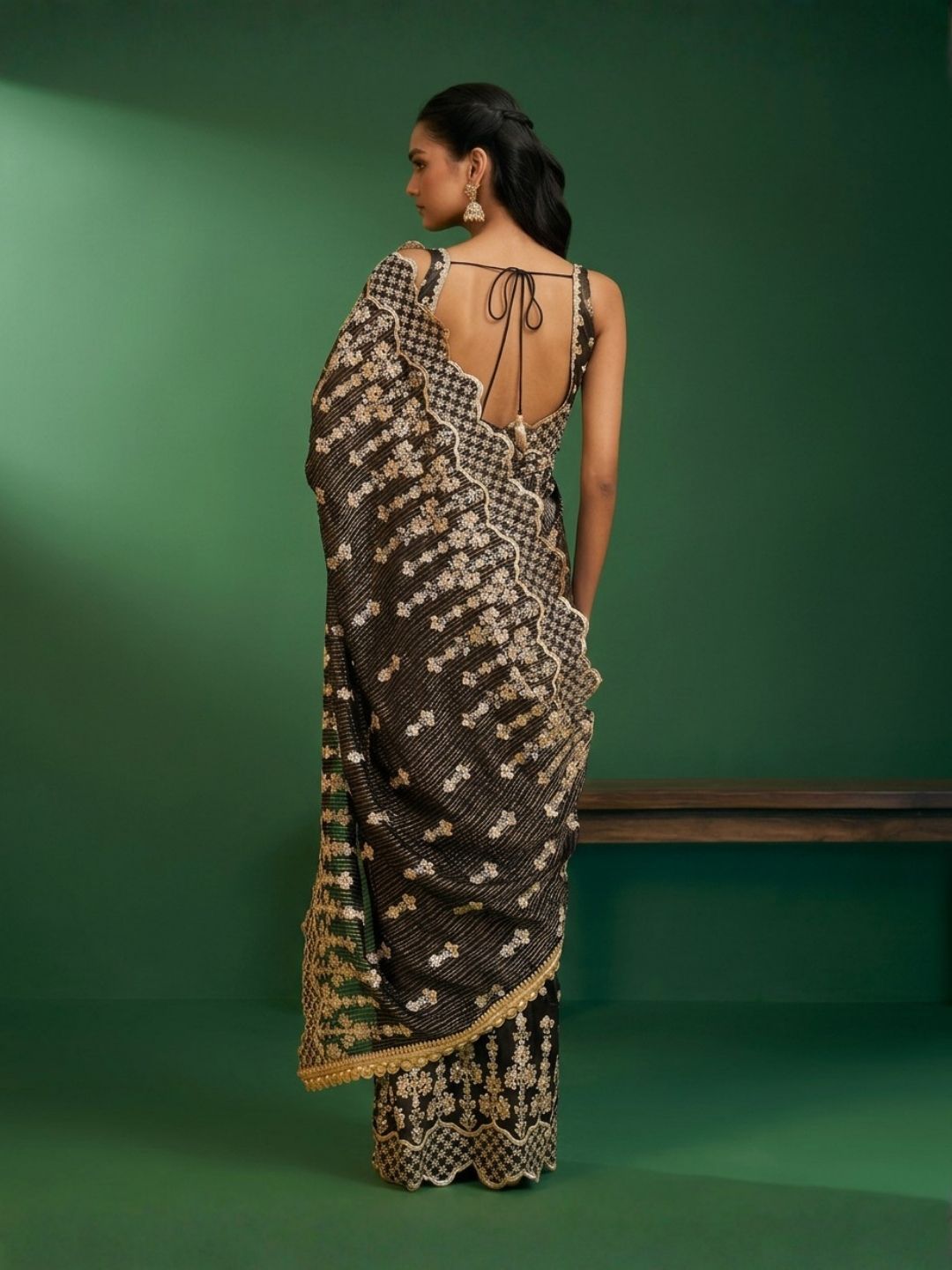 Khairiyat Banarsi + Royal Tissue Black Saree