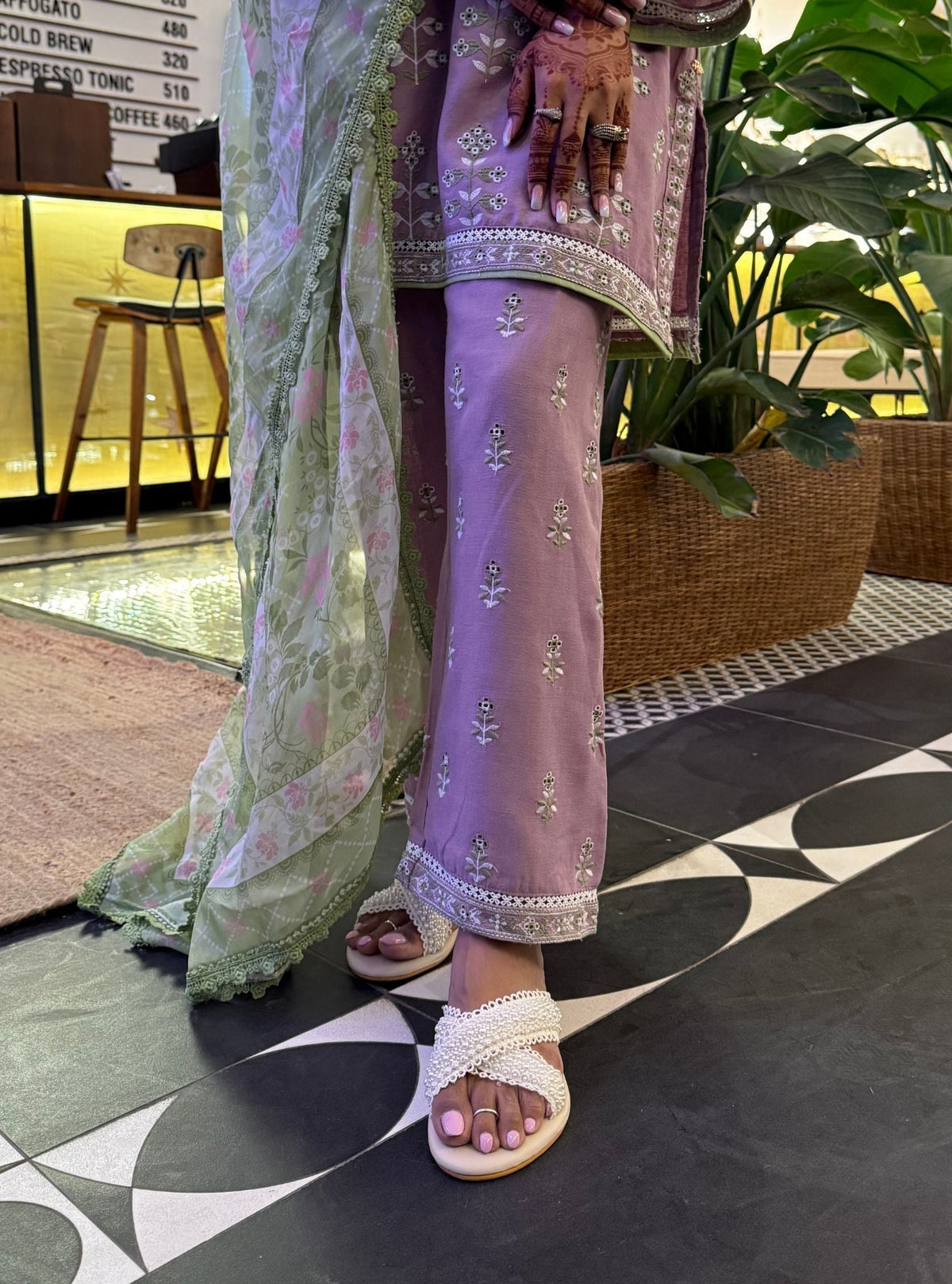 Zano Linen Lilac Kurta Set