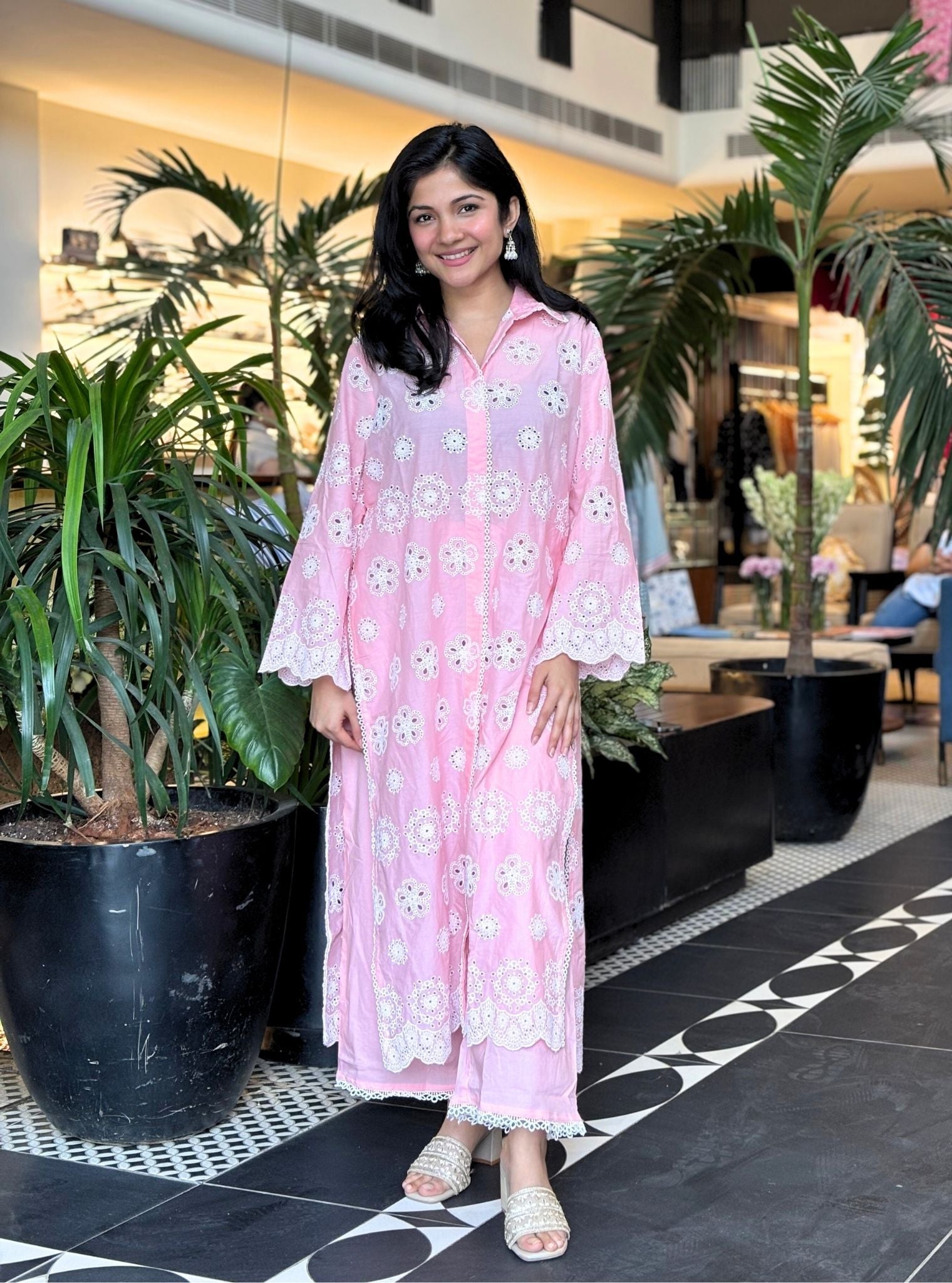 Harriet Supima Cotton Pink Kurta Set