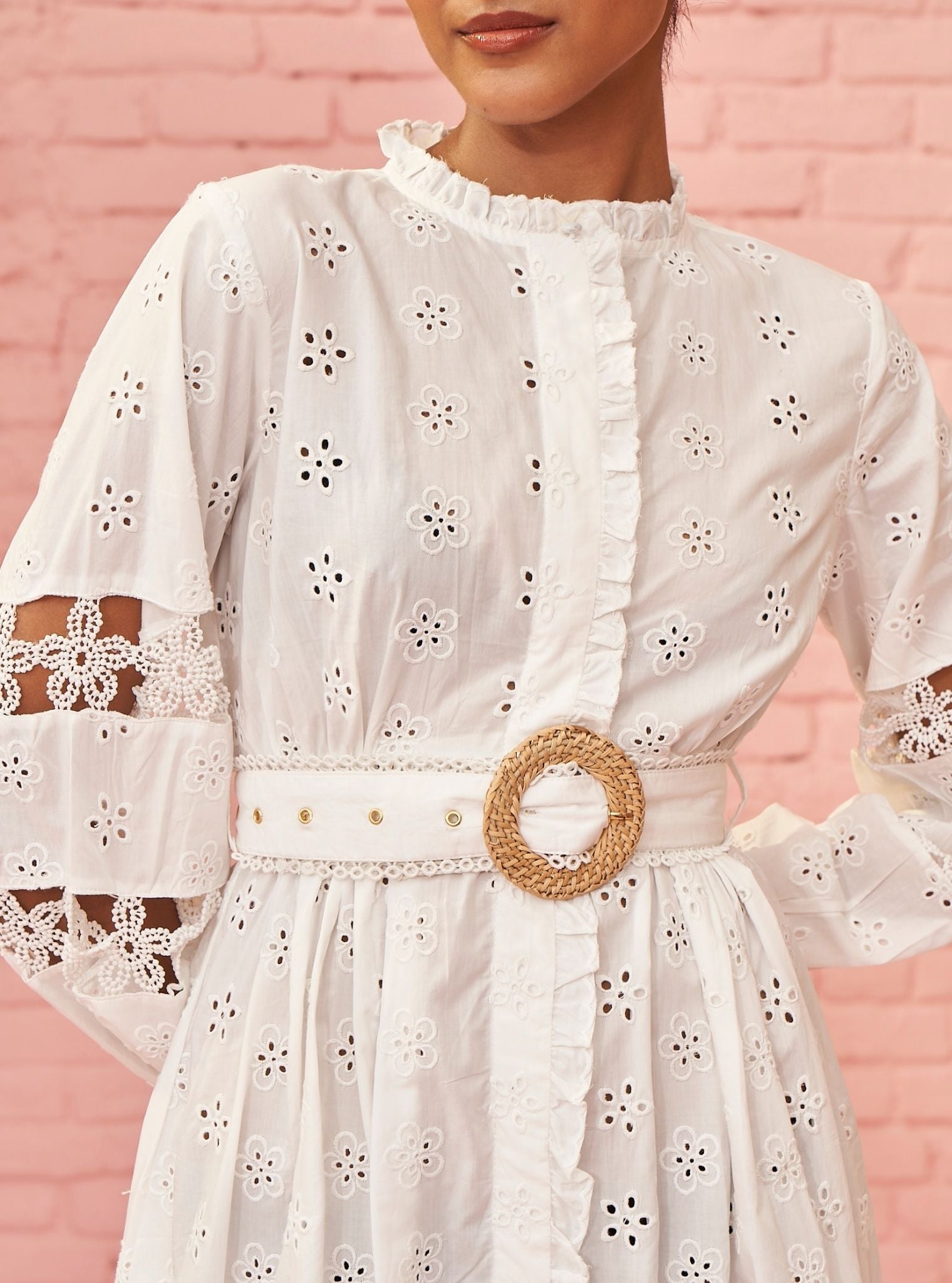 Mulmul Cotton Viv White Long Dress