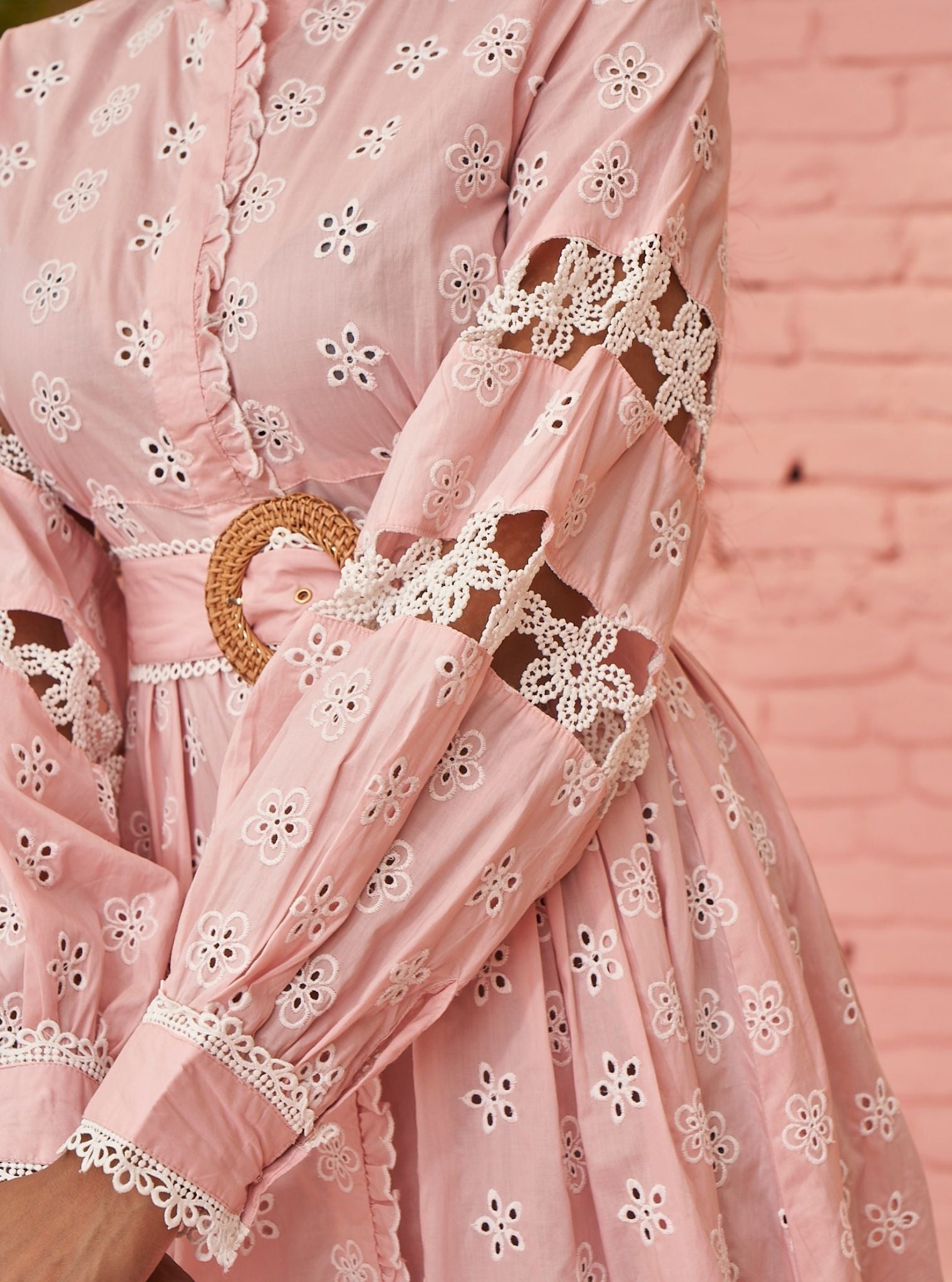Mulmul Cotton Viv Dusty Pink Long Dress