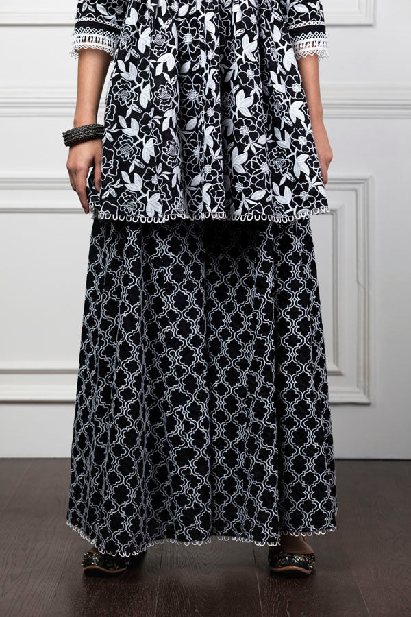 Magnolia Black Kurta with Sharara Set