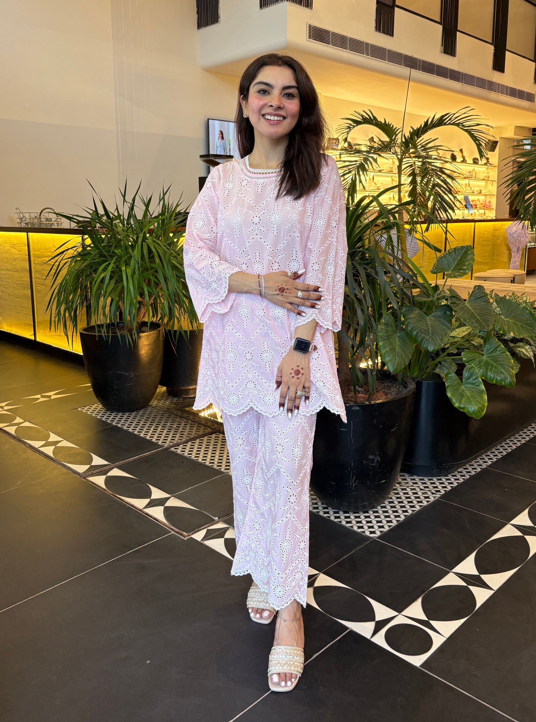 Evelyn Supima Cotton Pink Co-ord Set