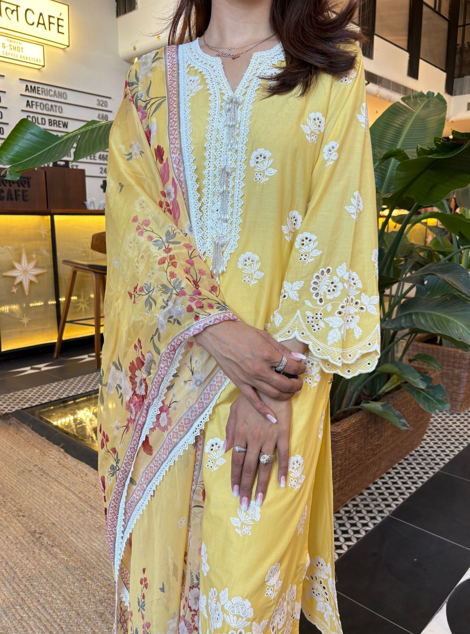 Avo Supima Corron Yellow Kurta Set