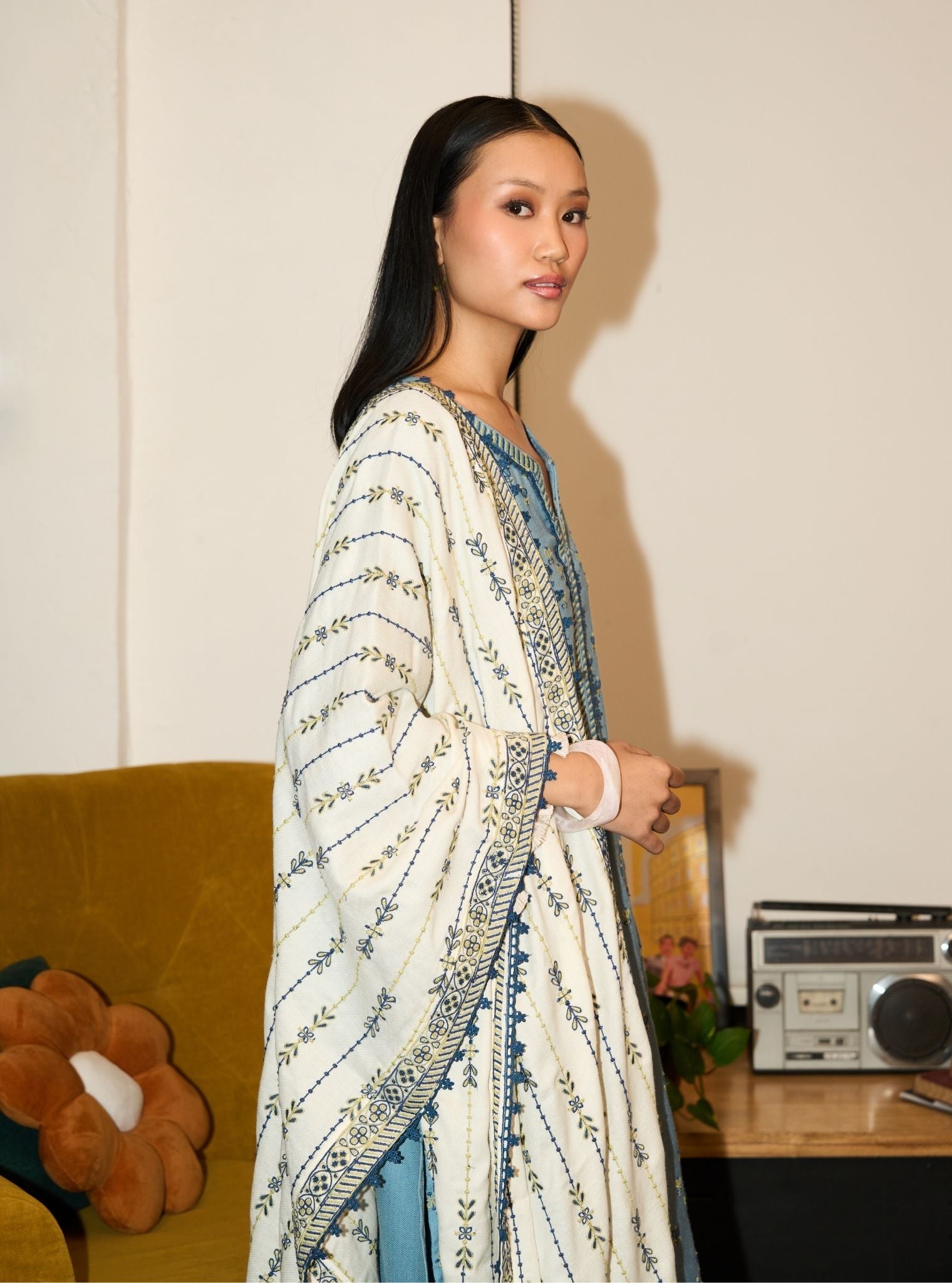 Tessa Wool Light Blue Kurta Set