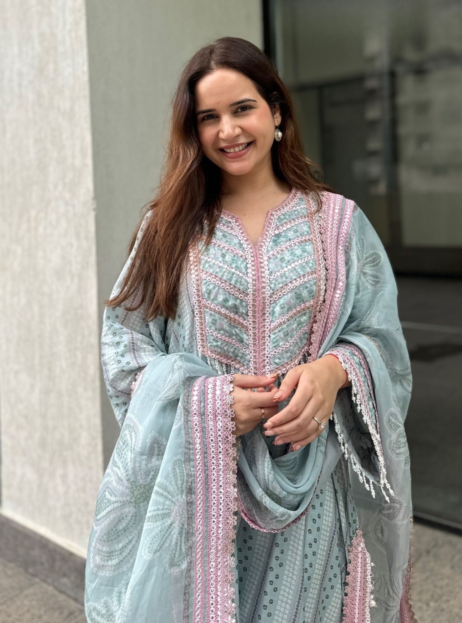 Vanera Lawn Blue Kurta Set
