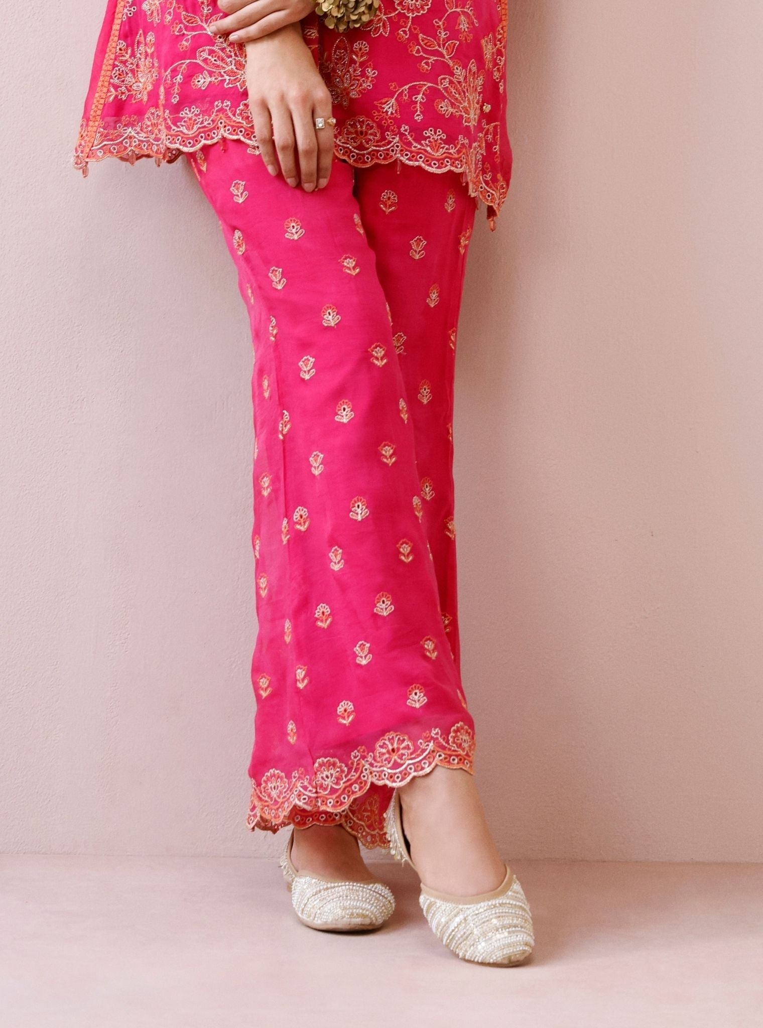 Alouette Organza Fuchsia Co-Ord Set