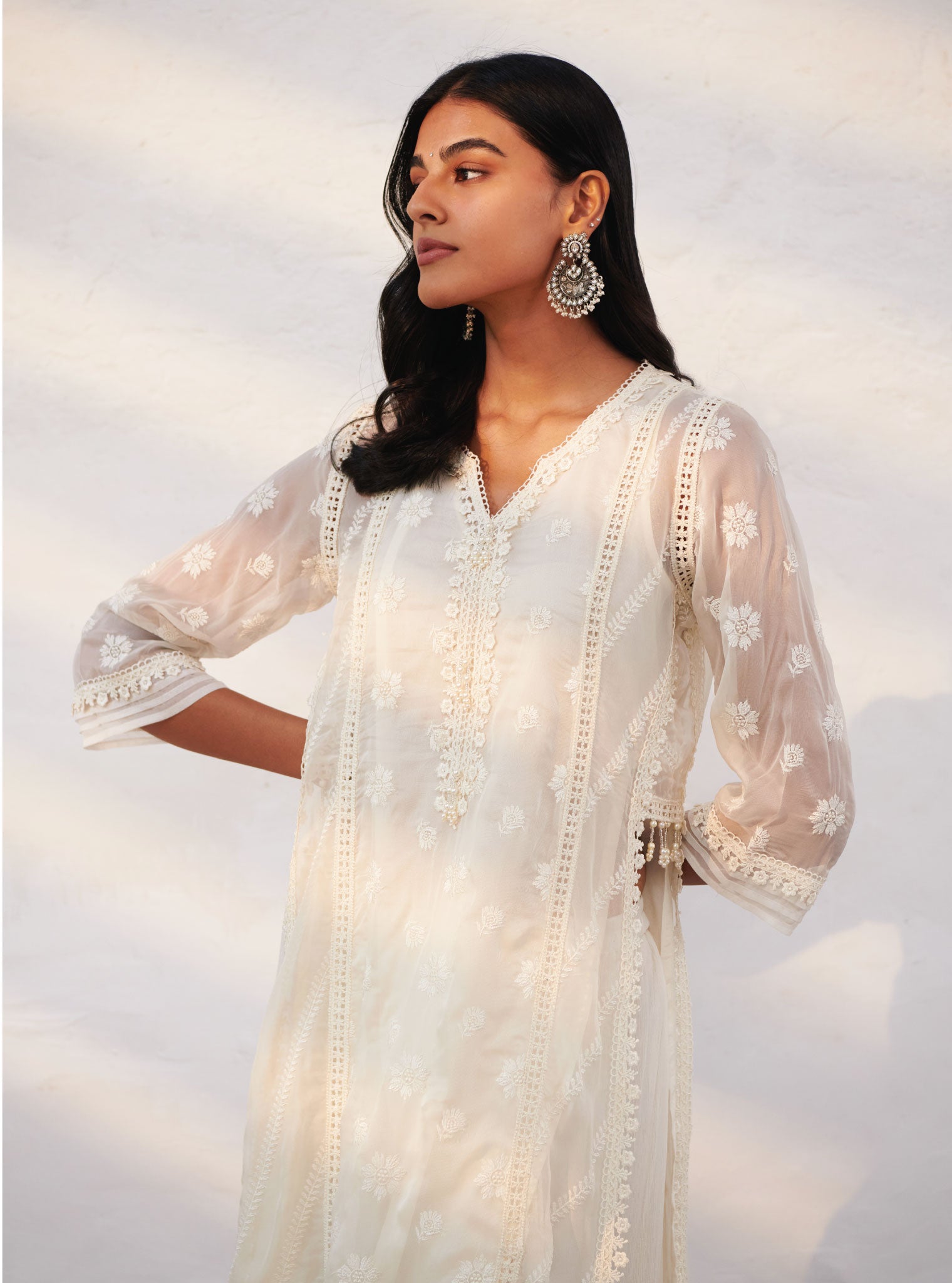Mulmul Organza Armagh Kurta