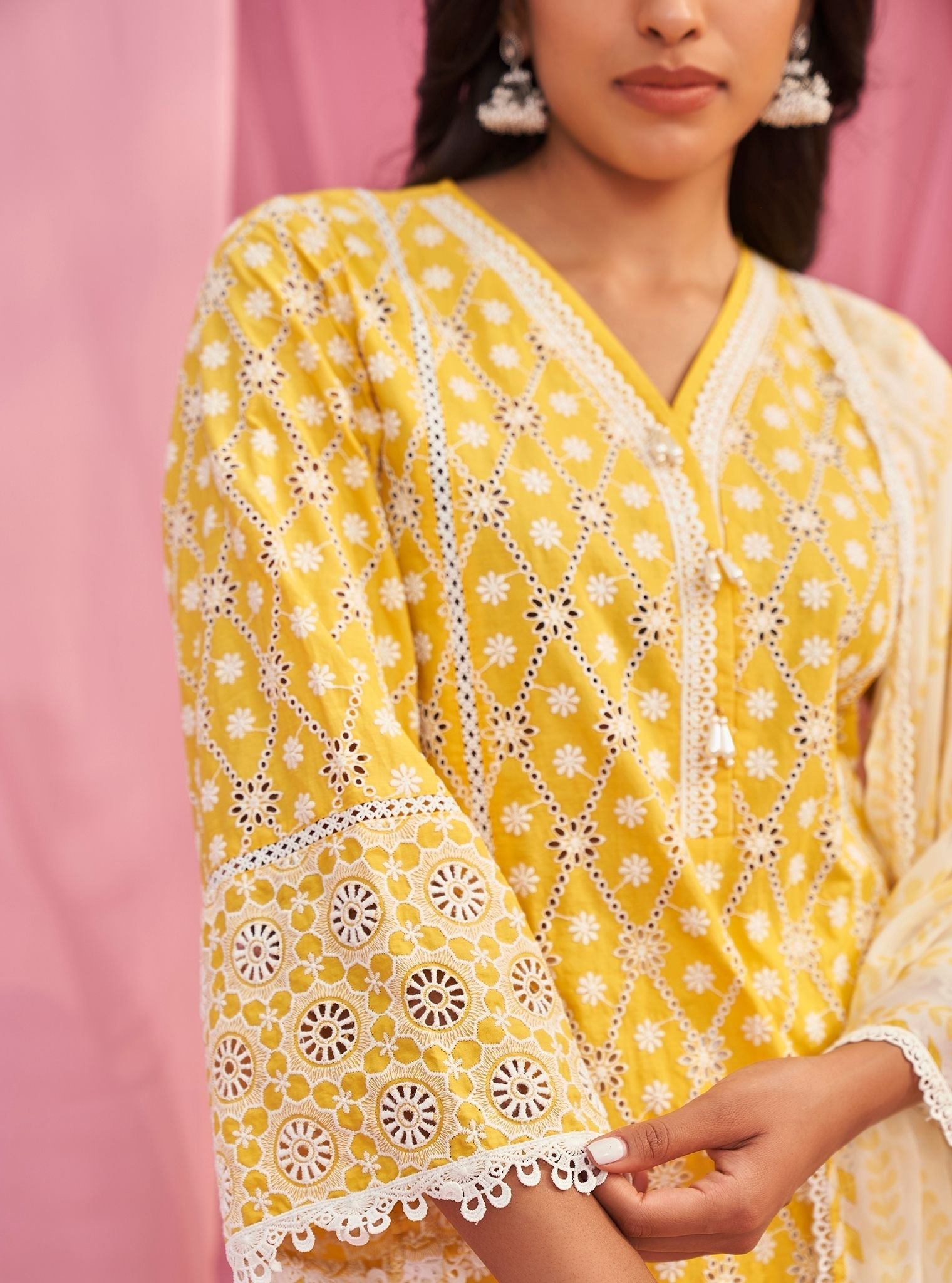 Mulmul Cotton Asti Yellow Kurta