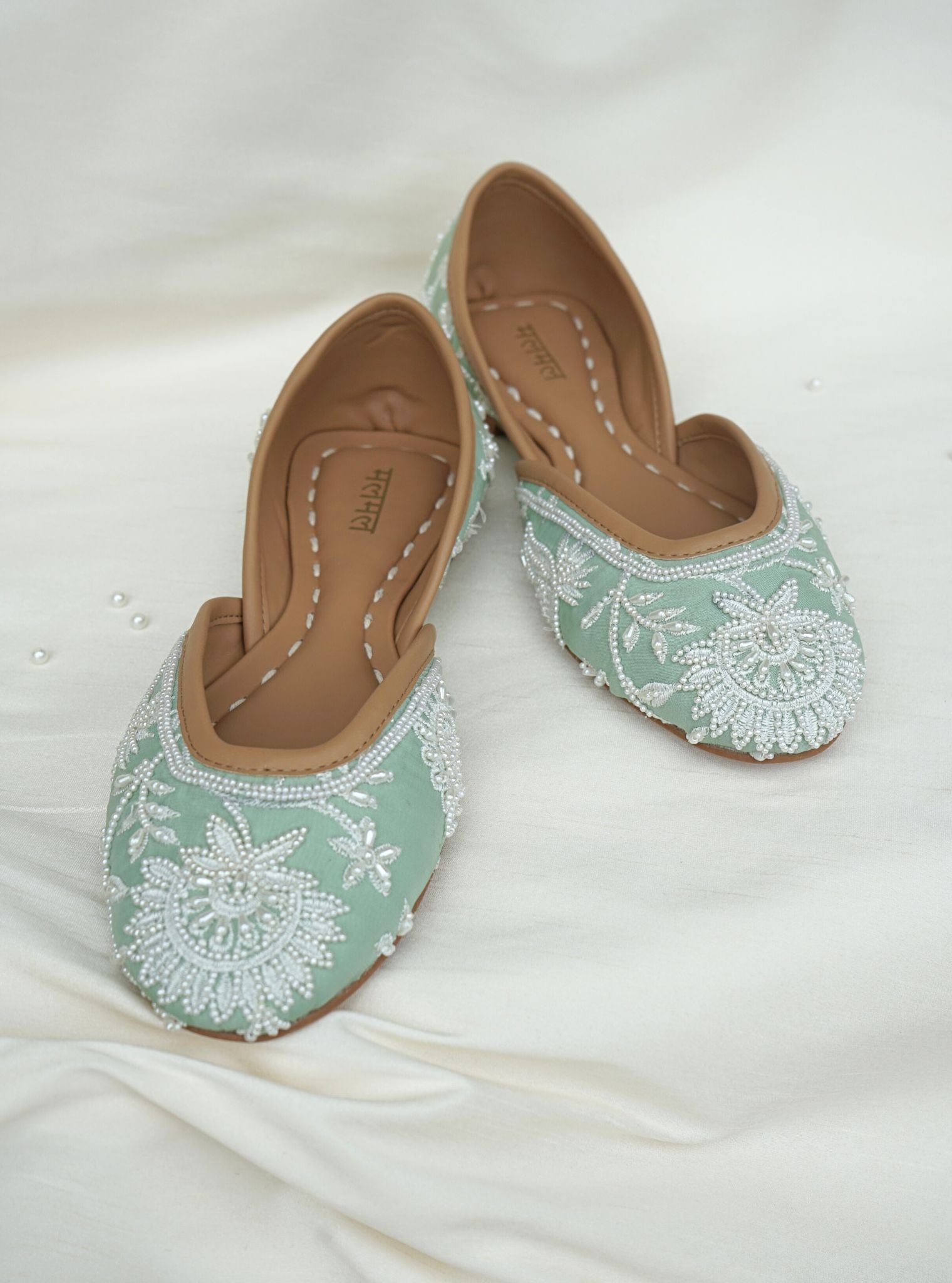 Mulmul Mira Light green Vegan Jutti