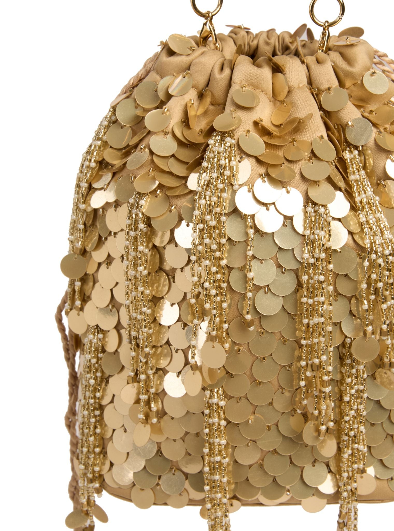Oran Gold Tassels Potli Bag